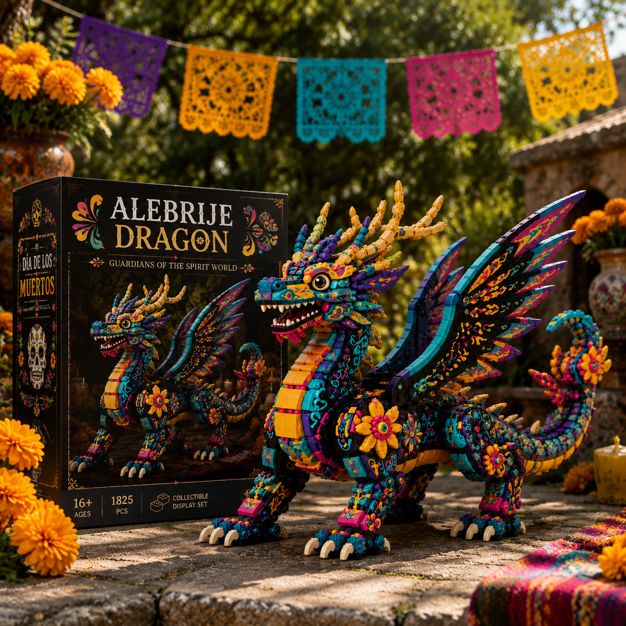 Alebrije Dragon Guardians of the Spirit World Collector Building Set