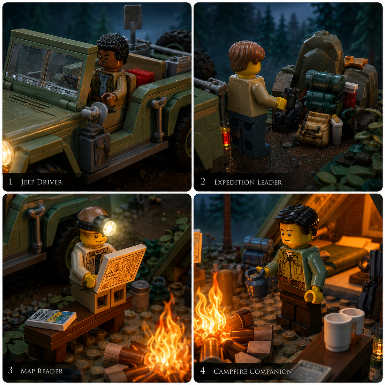 Midnight Expedition Camp Building Set