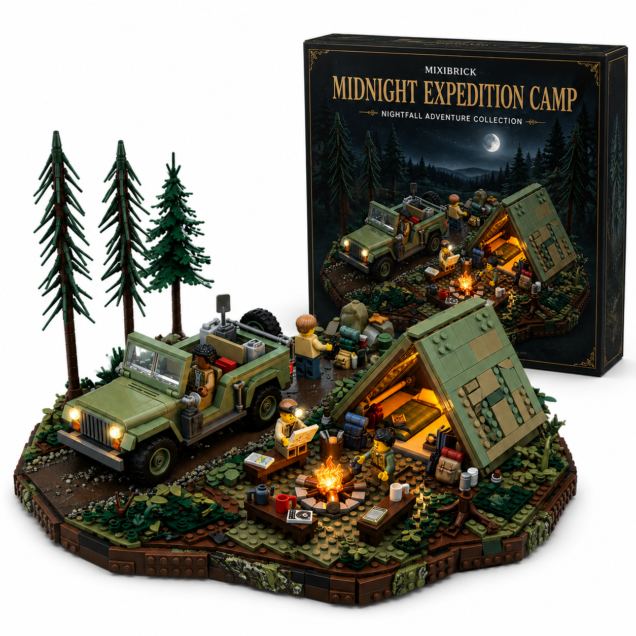 Midnight Expedition Camp Building Set