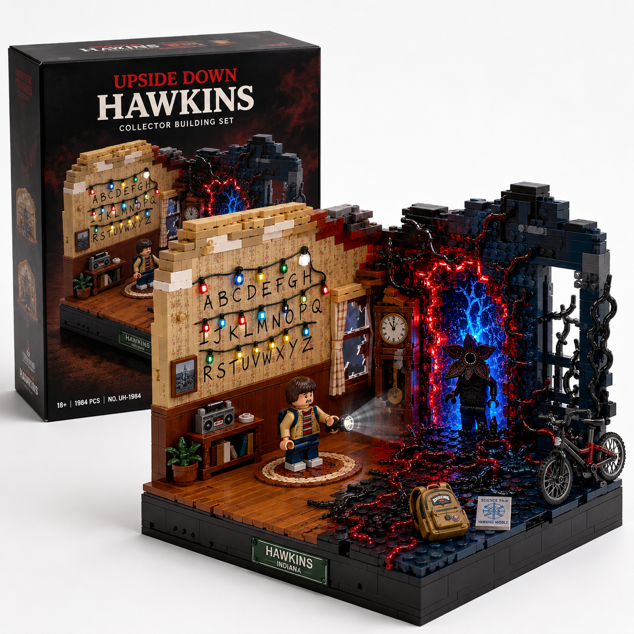 Upside Down Hawkins Collector Building Set