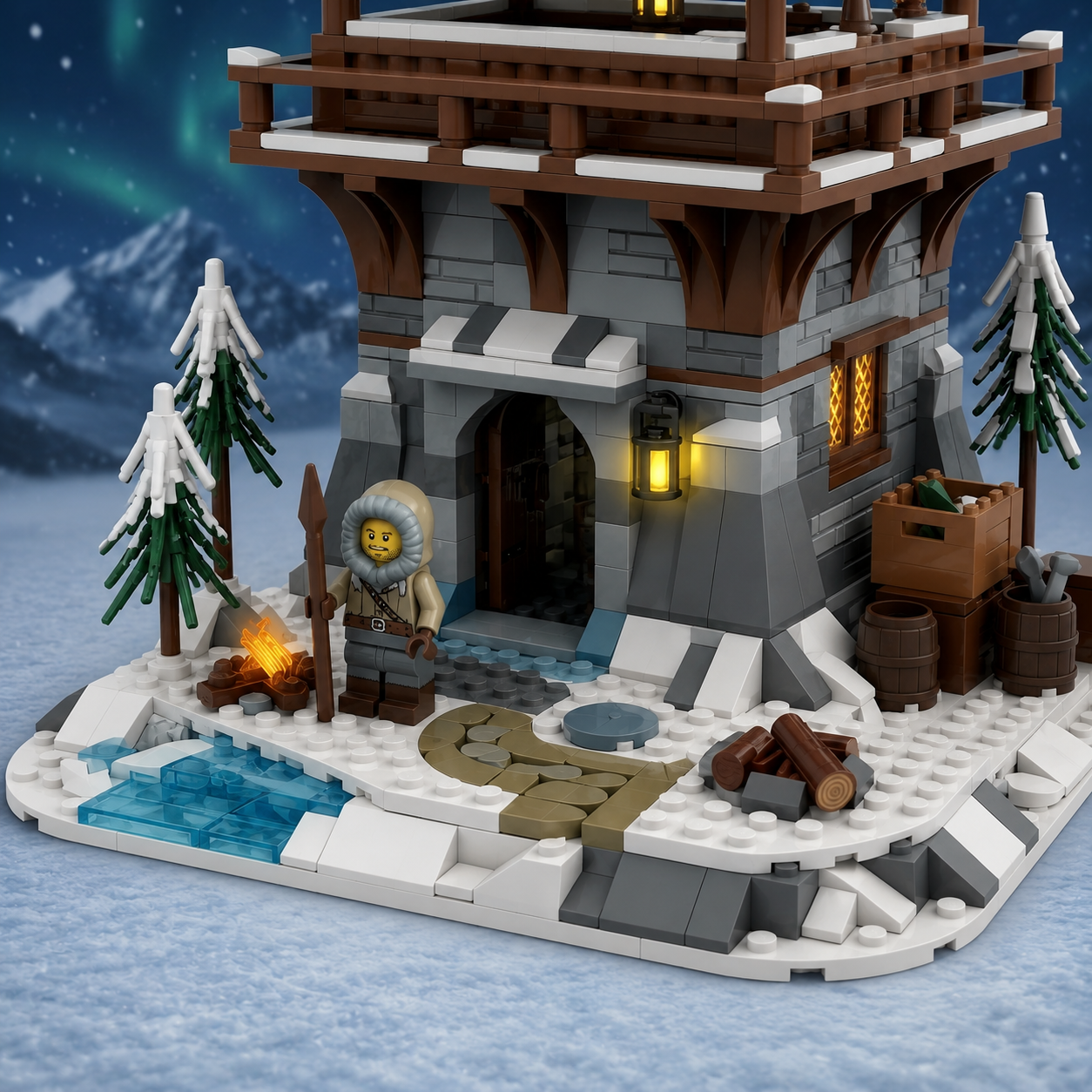 Frostwatch Outpost Winter Display Building Set