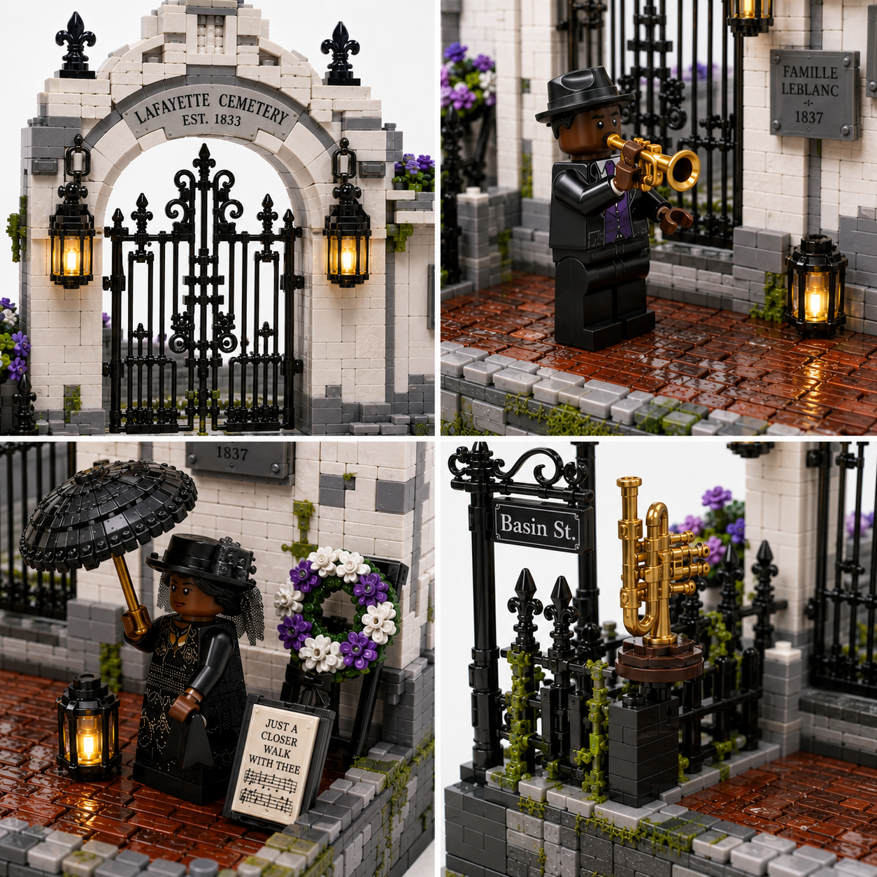 New Orleans Gothic Jazz Funeral Cemetery Gate Collector Building Set