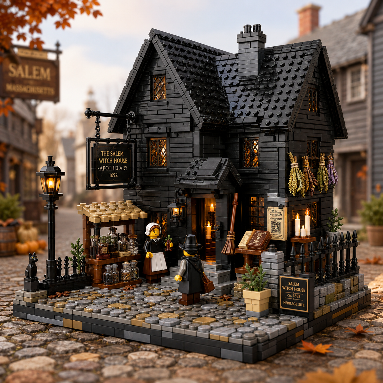 The Salem Witch House Apothecary Collector Building Set
