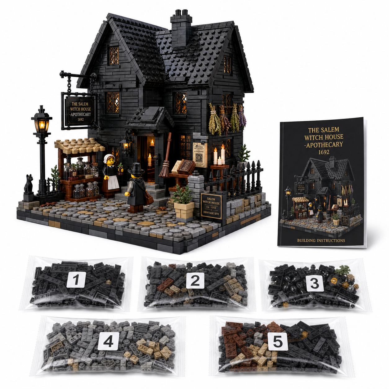 The Salem Witch House Apothecary Collector Building Set
