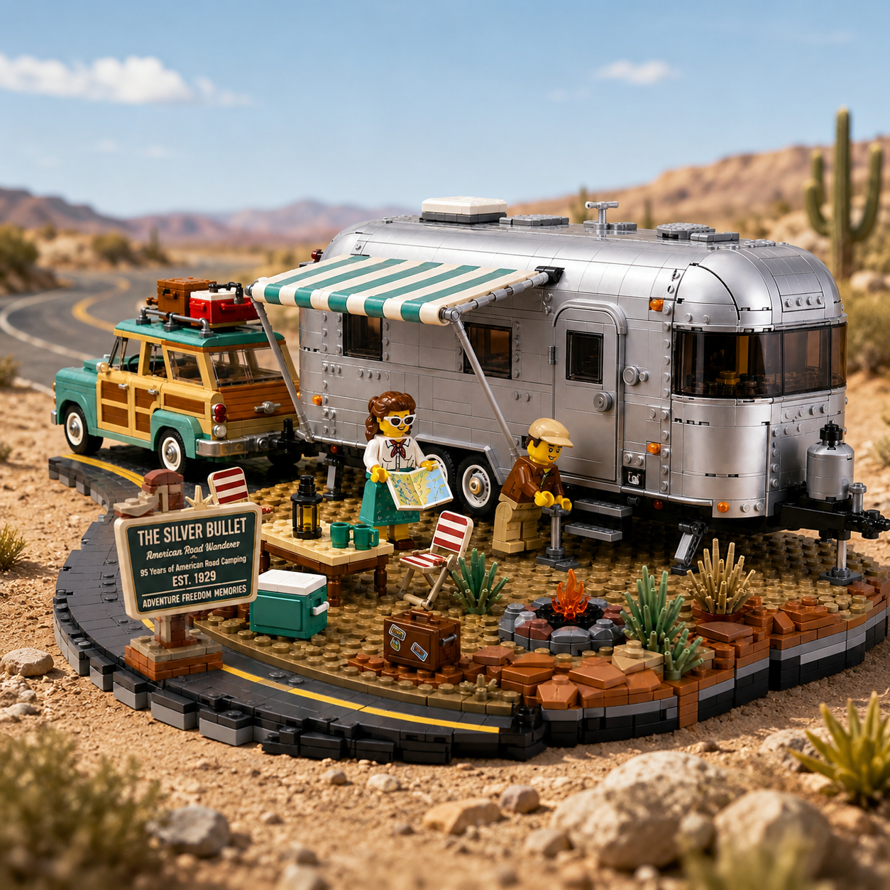 The Silver Bullet American Road Wanderer Collector Building Set