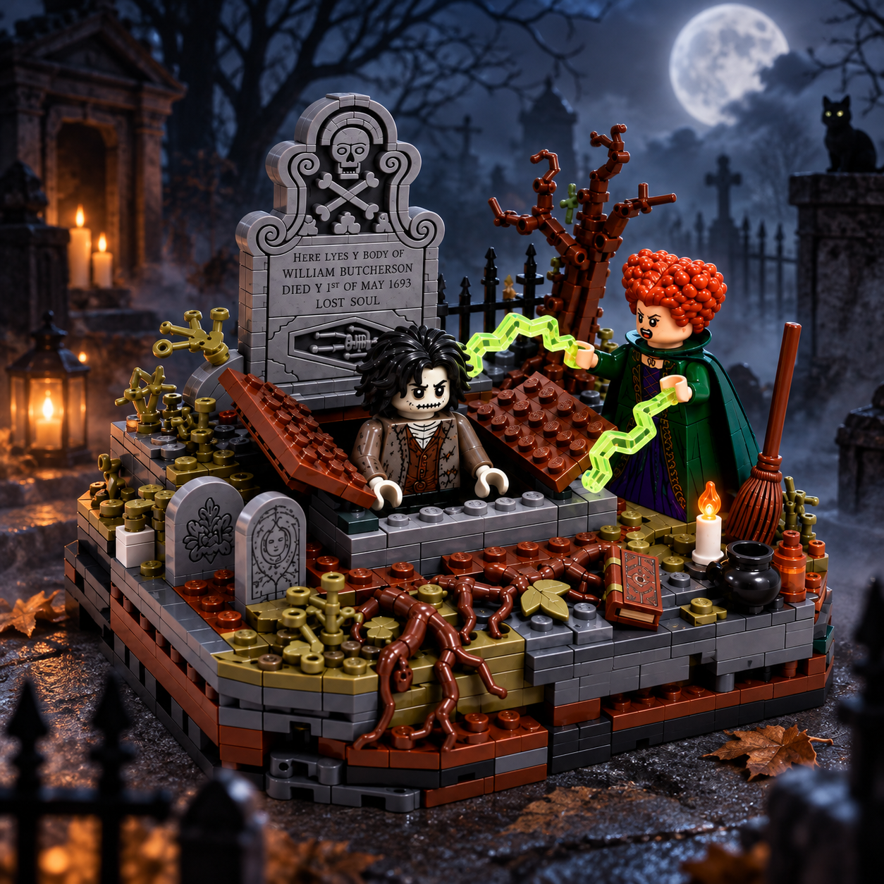 Sanderson Sisters Billy Rises Graveyard Collector Building Set