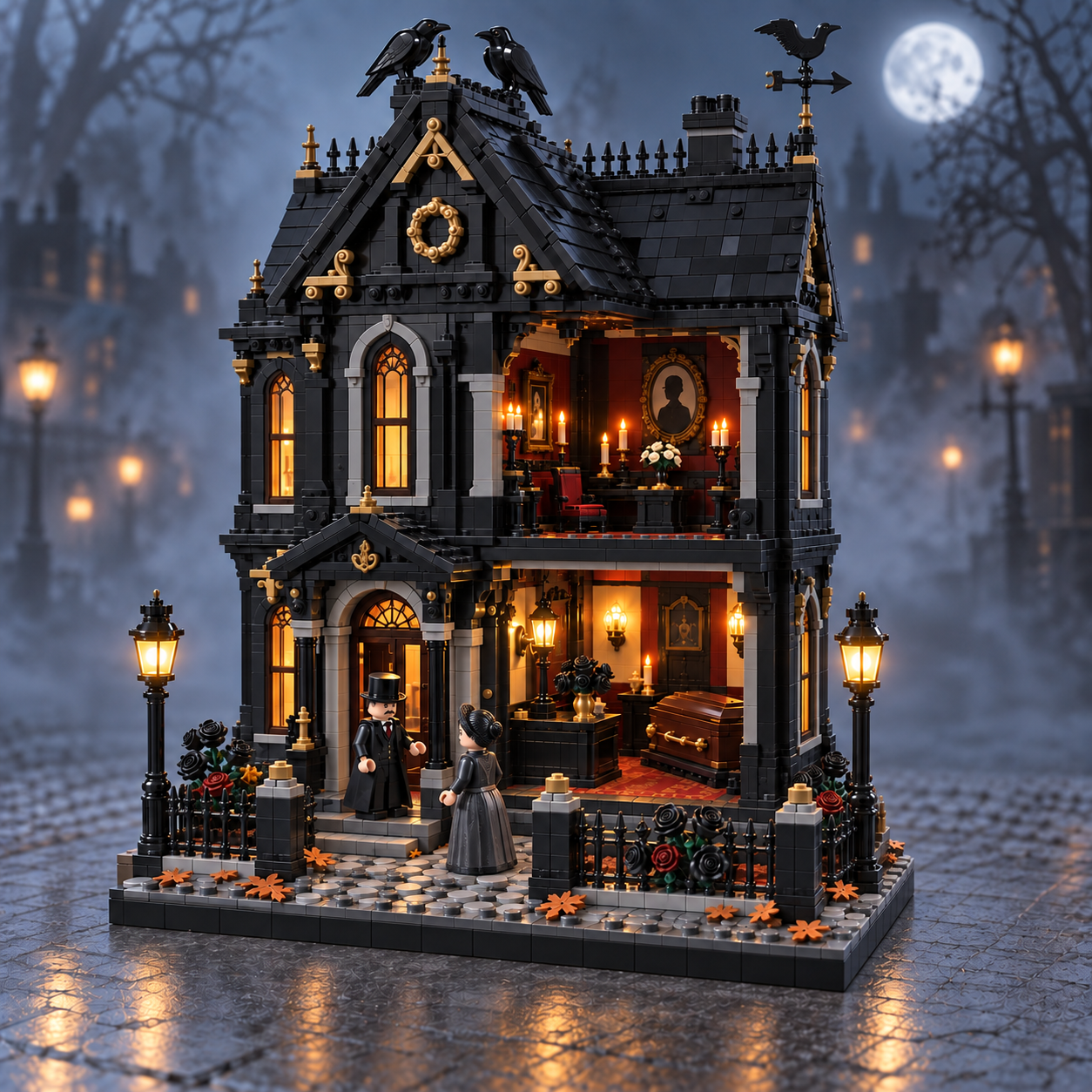 Raven’s Rest Victorian Funeral Home Collector Building Set