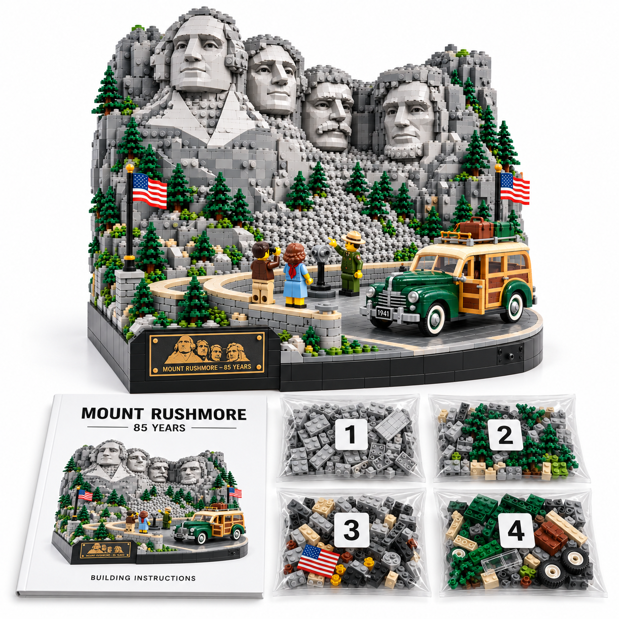 Mount Rushmore 85 Years National Landmark Collector Building Set