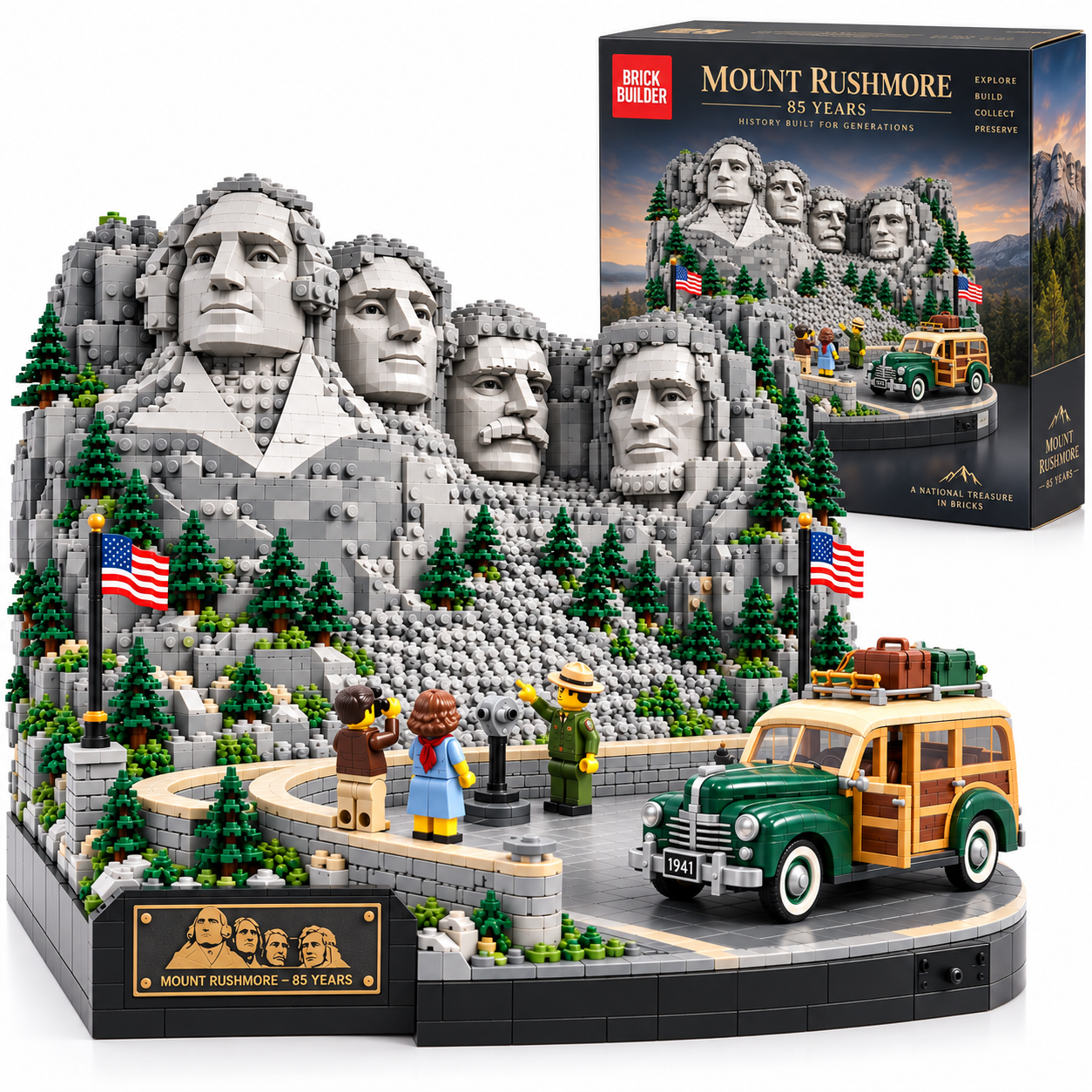Mount Rushmore 85 Years National Landmark Collector Building Set