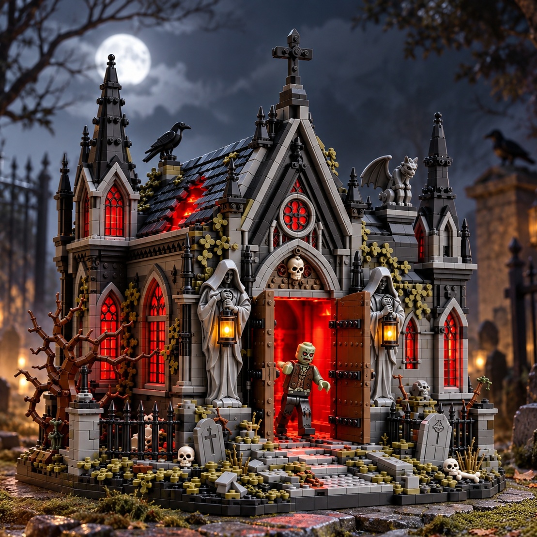 Haunted Chapel Gothic Horror Building Set
