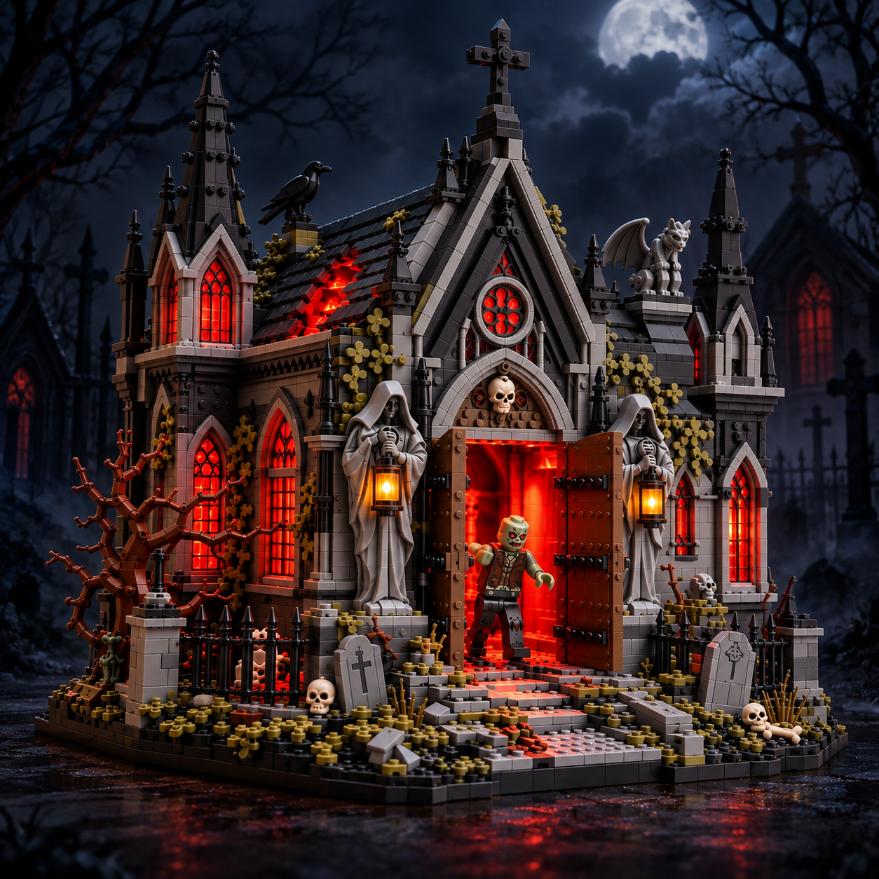 Haunted Chapel Gothic Horror Building Set