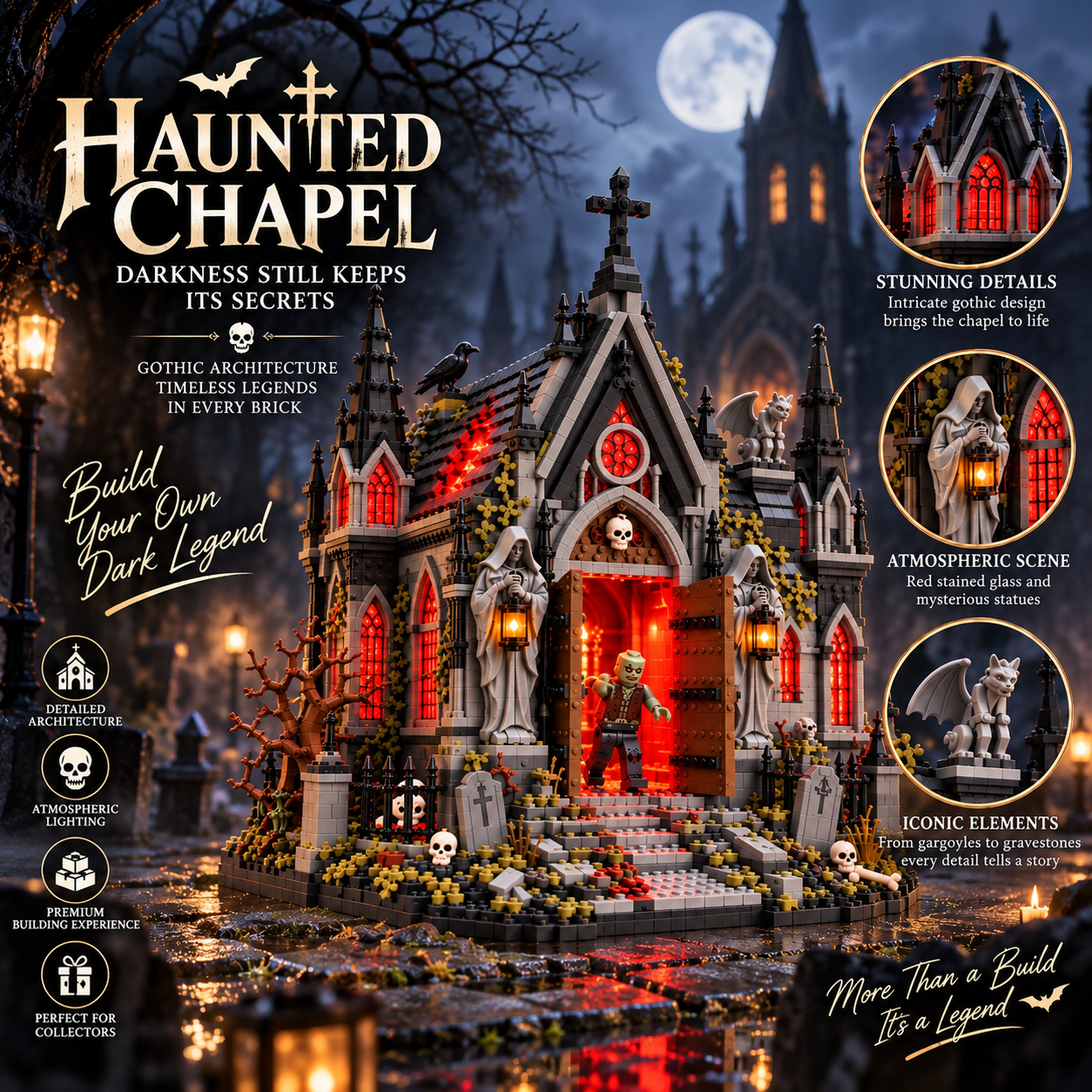 Haunted Chapel Gothic Horror Building Set