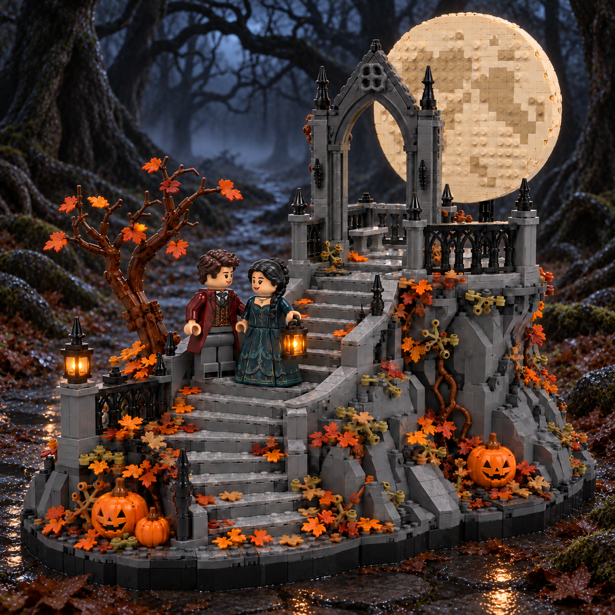 Moonlit Ruins Gothic Romance Building Set