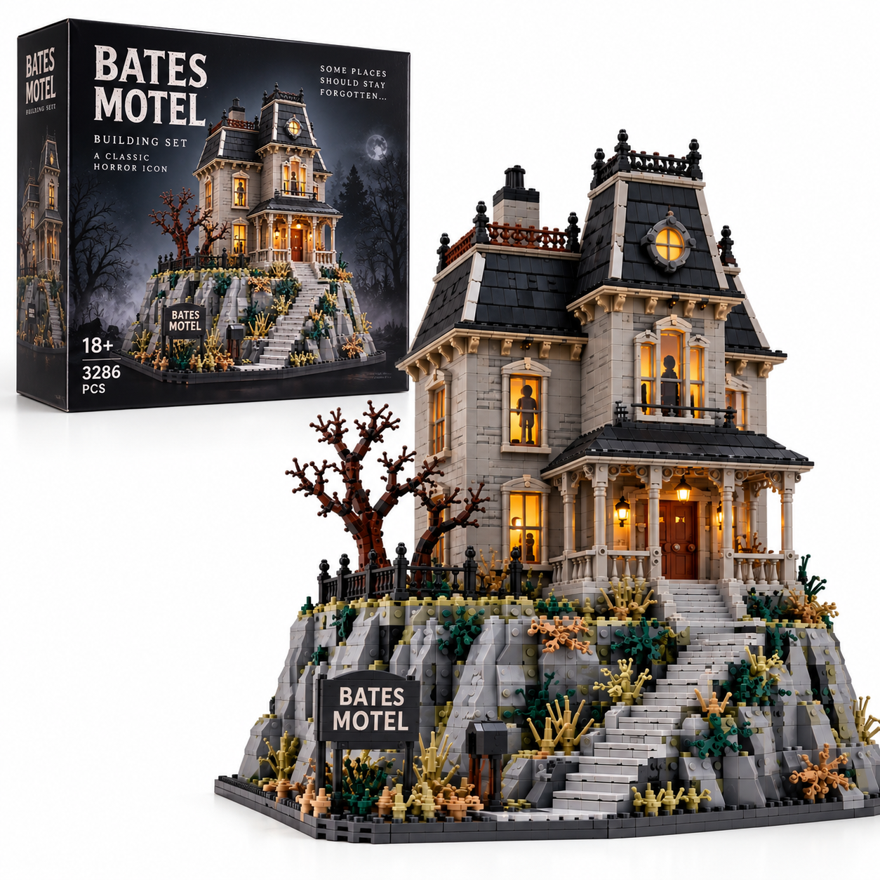 Bates Motel 1960 Classic Horror Building Set