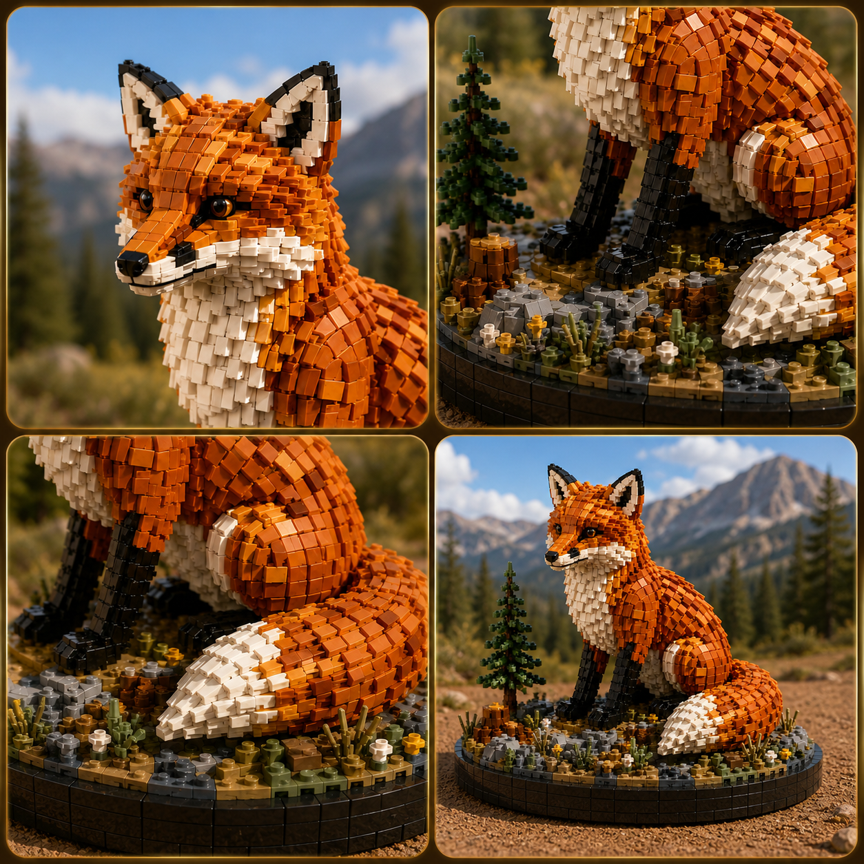 Colorado Red Fox Brick Display Set
