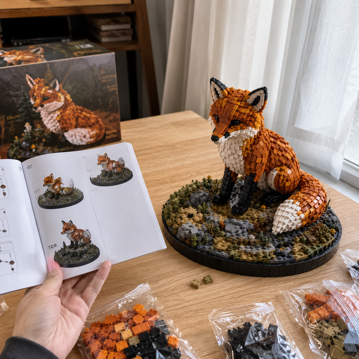 Colorado Red Fox Brick Display Set