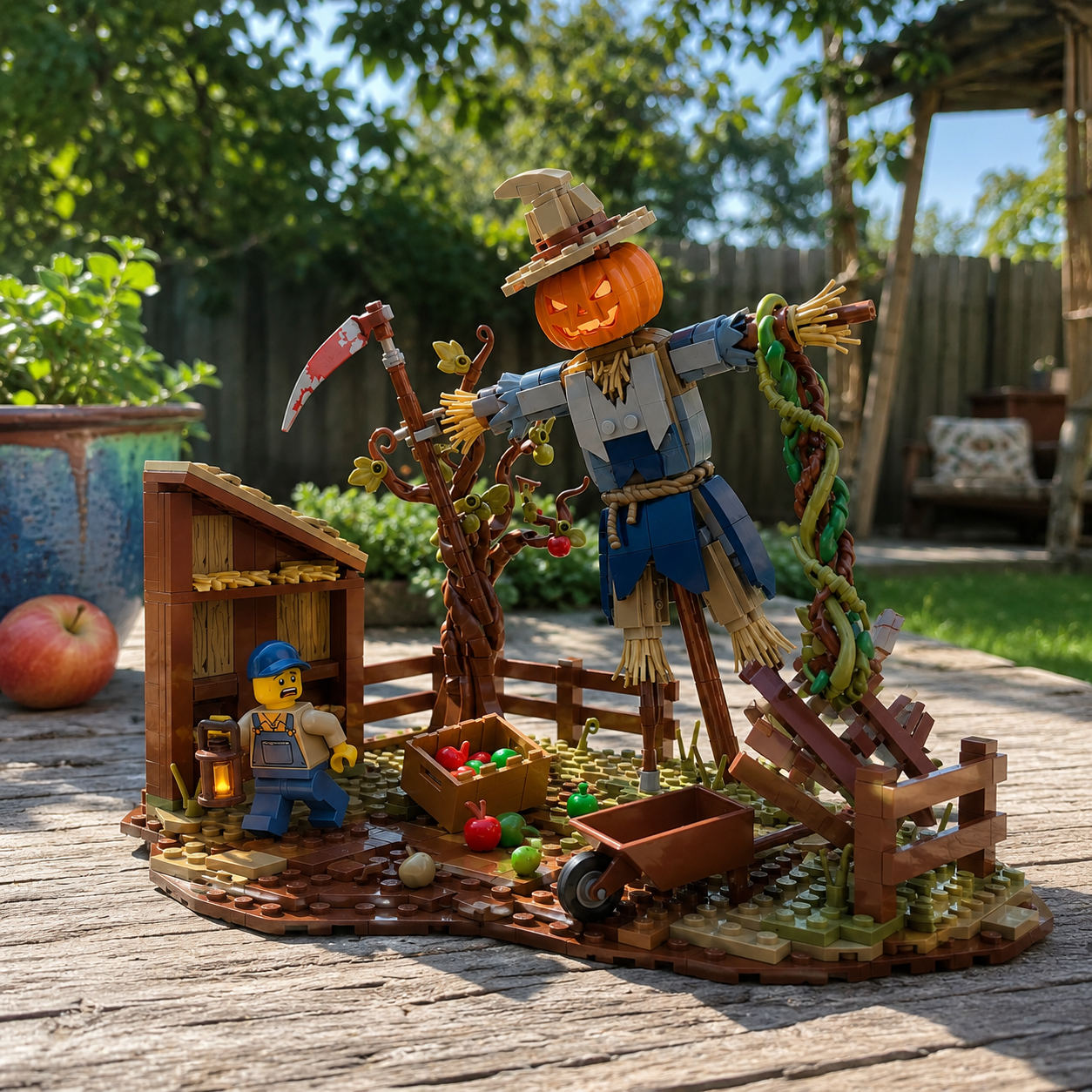 Cursed Orchard Scarecrow Awakening Diorama Building Set