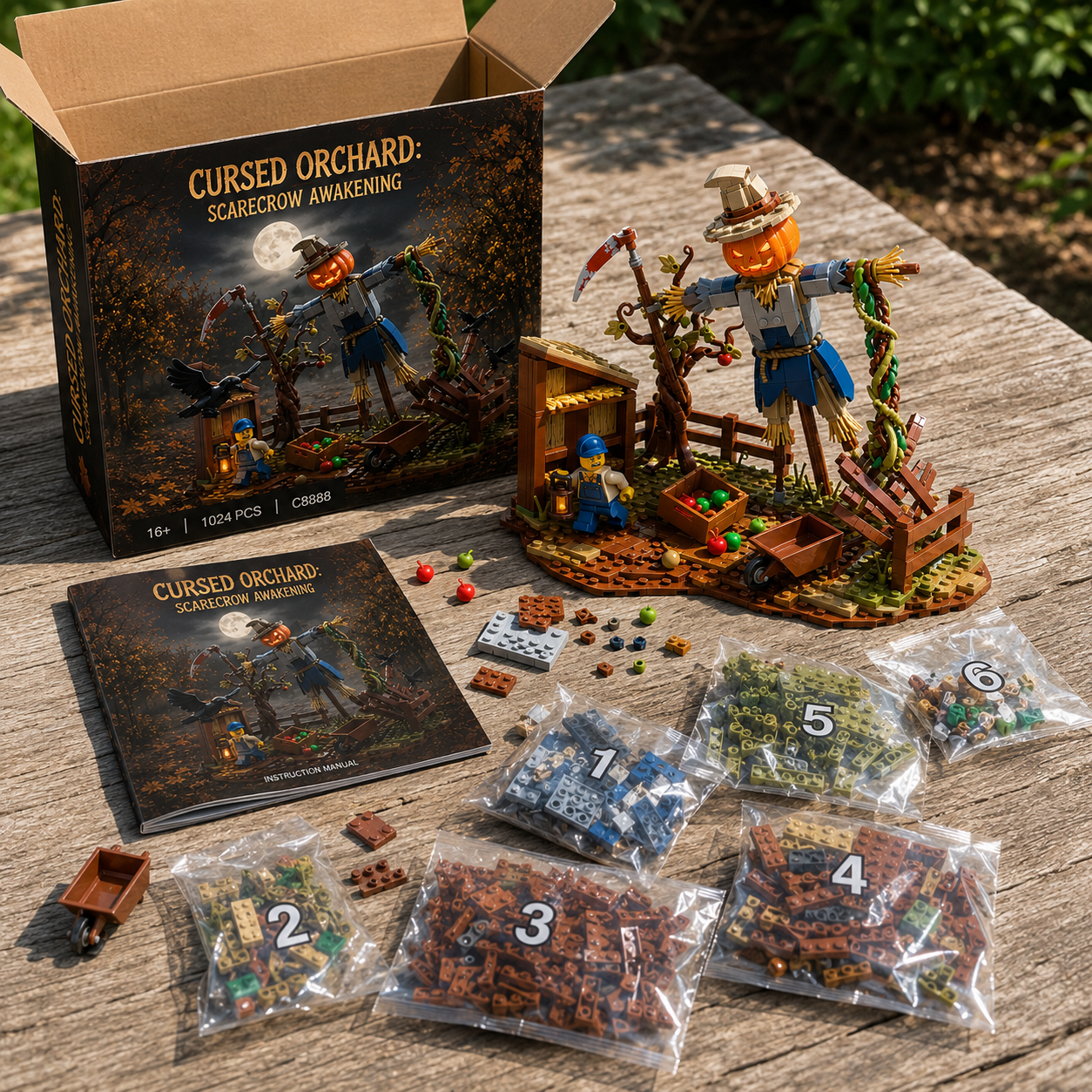 Cursed Orchard Scarecrow Awakening Diorama Building Set