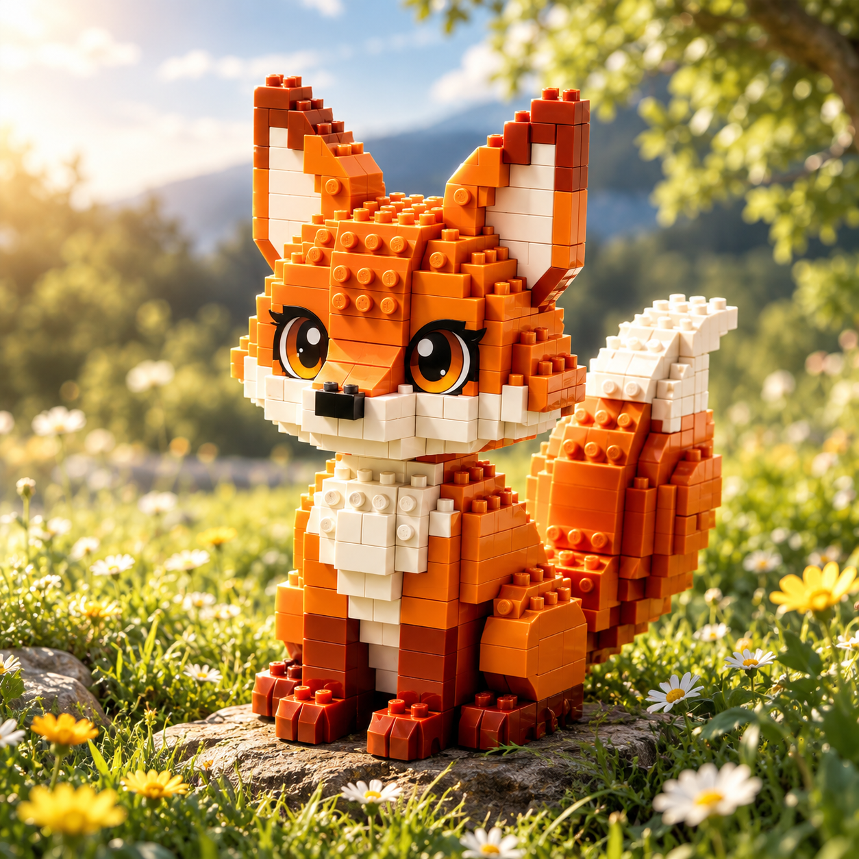 Cute Fox Building Blocks 