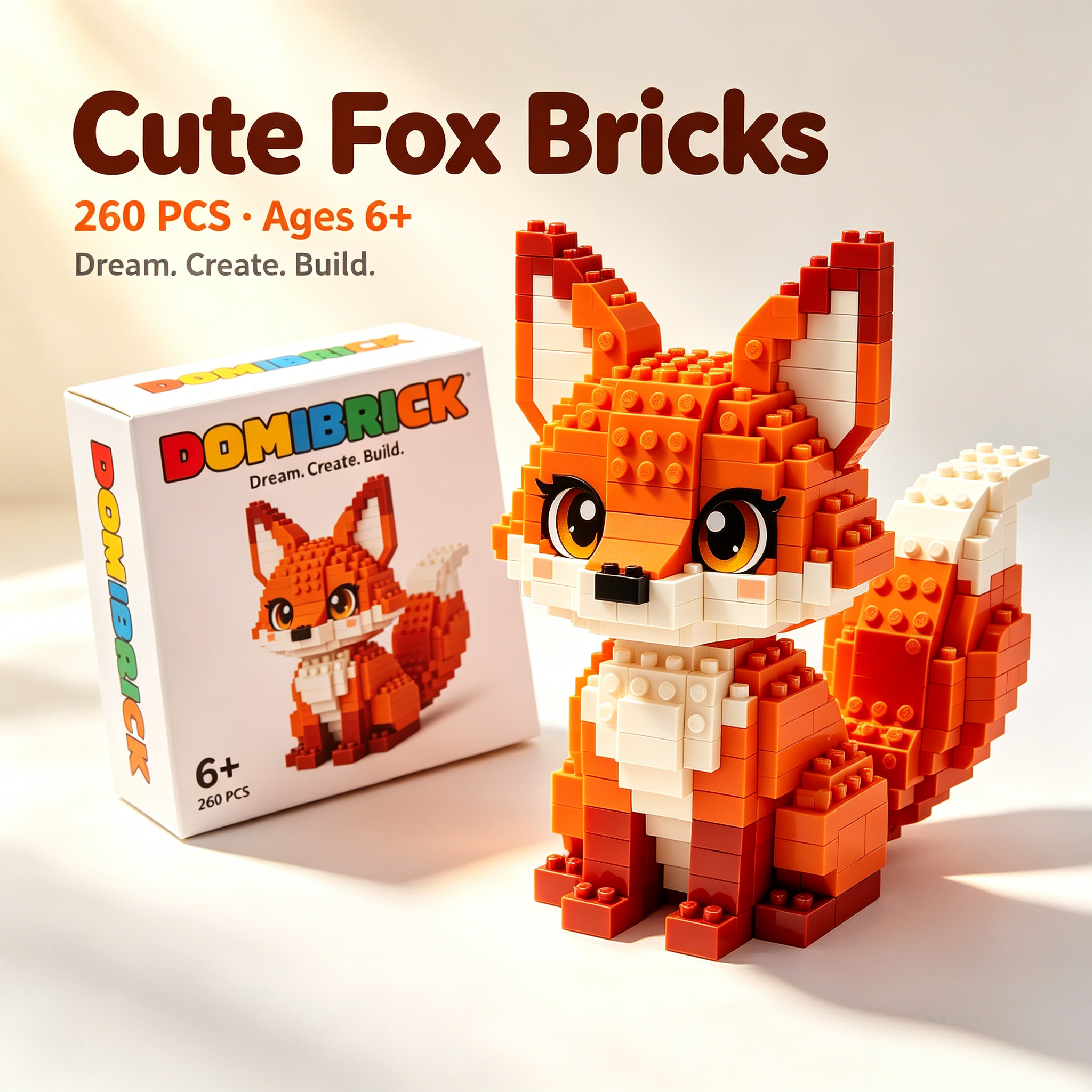 Cute Fox Building Blocks 
