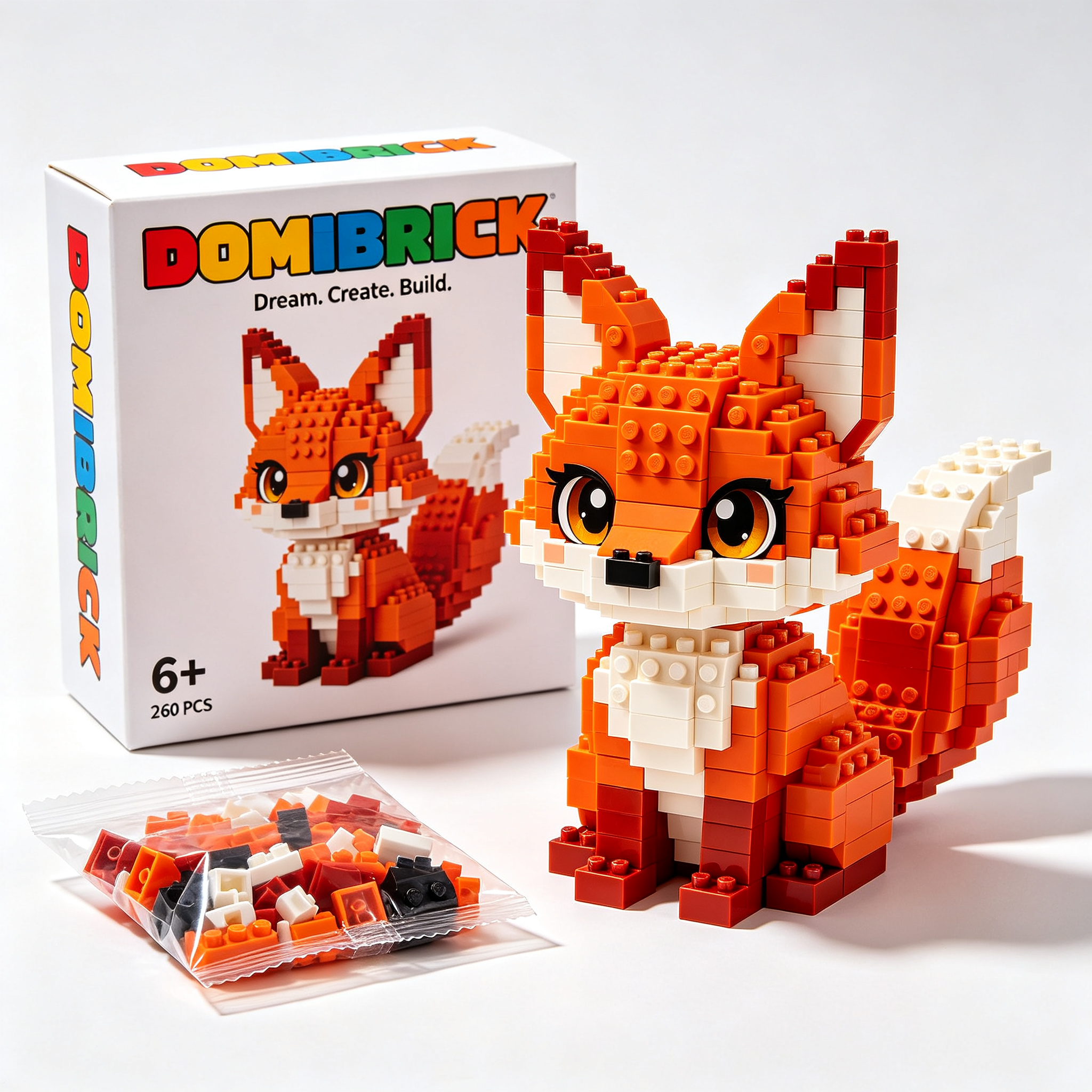 Cute Fox Building Blocks 