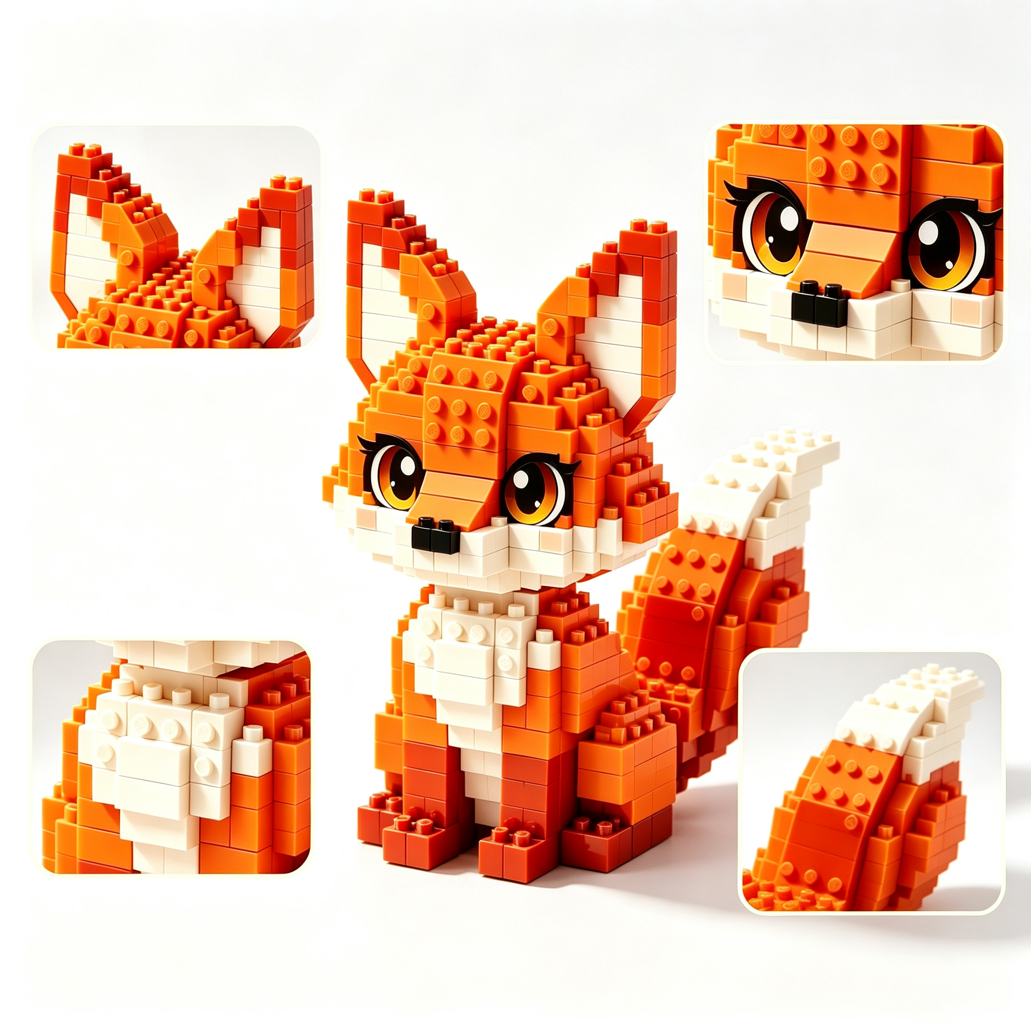 Cute Fox Building Blocks 