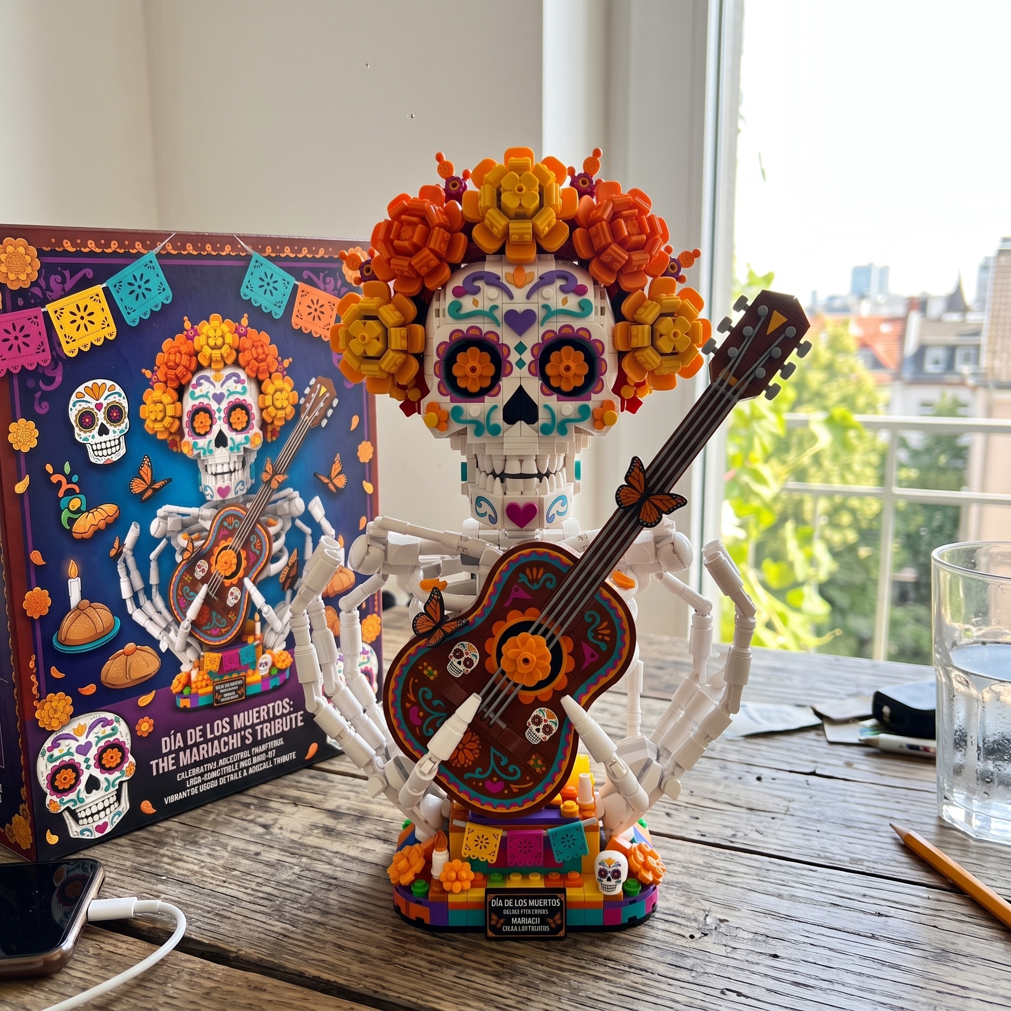Día de los Muertos Mariachi Skeleton Guitar Building Set
