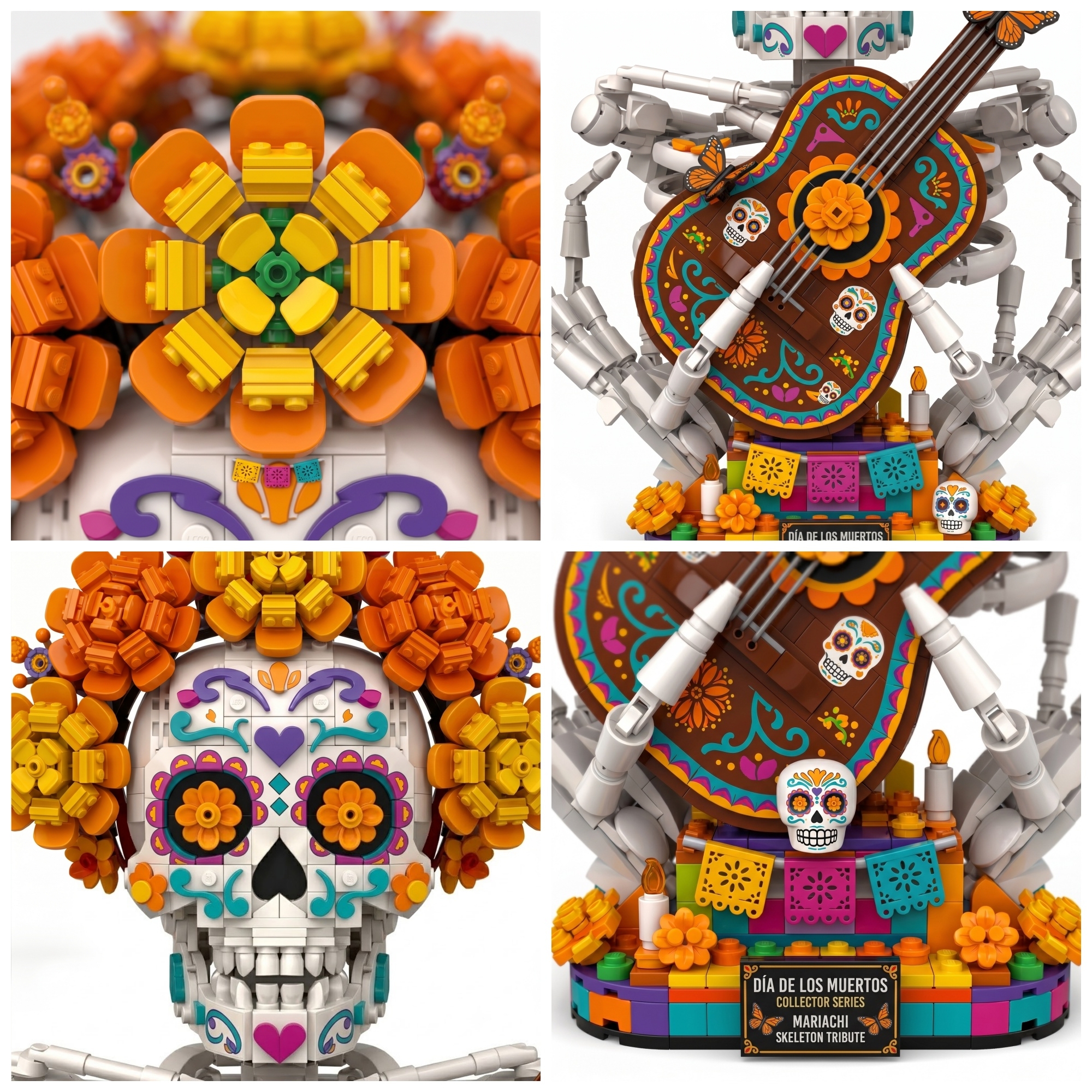 Día de los Muertos Mariachi Skeleton Guitar Building Set