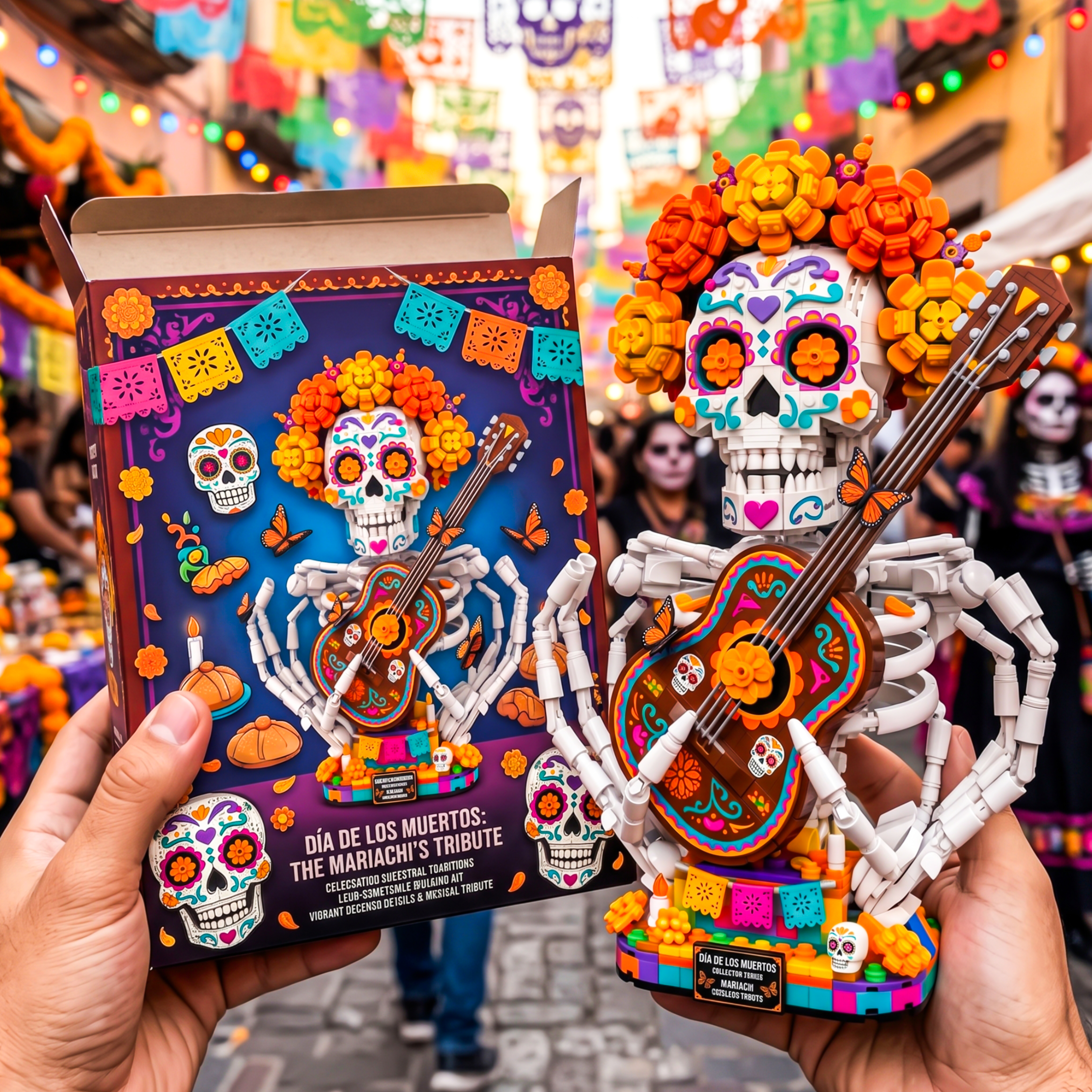 Día de los Muertos Mariachi Skeleton Guitar Building Set