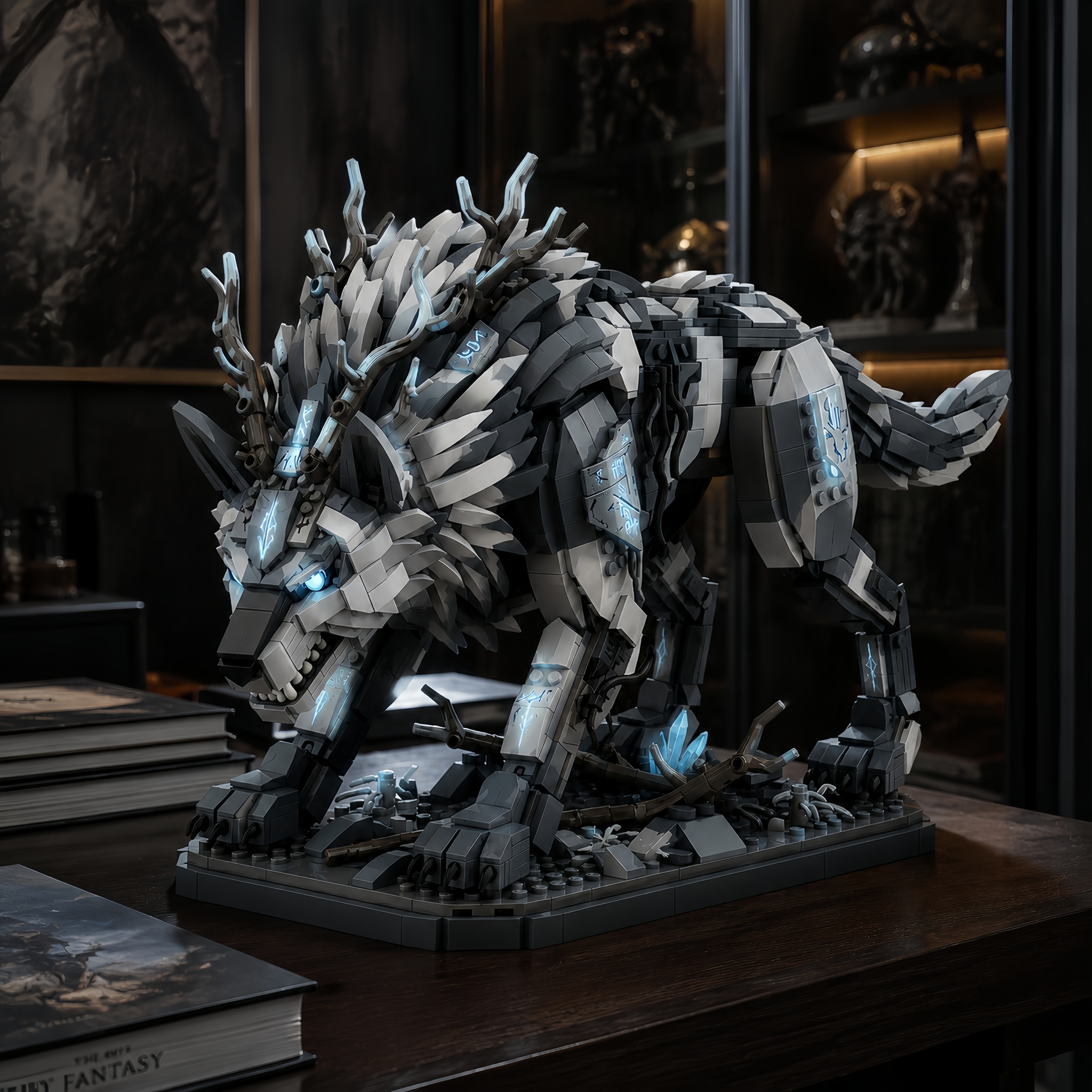 Frostsilver Wolf King Building Set