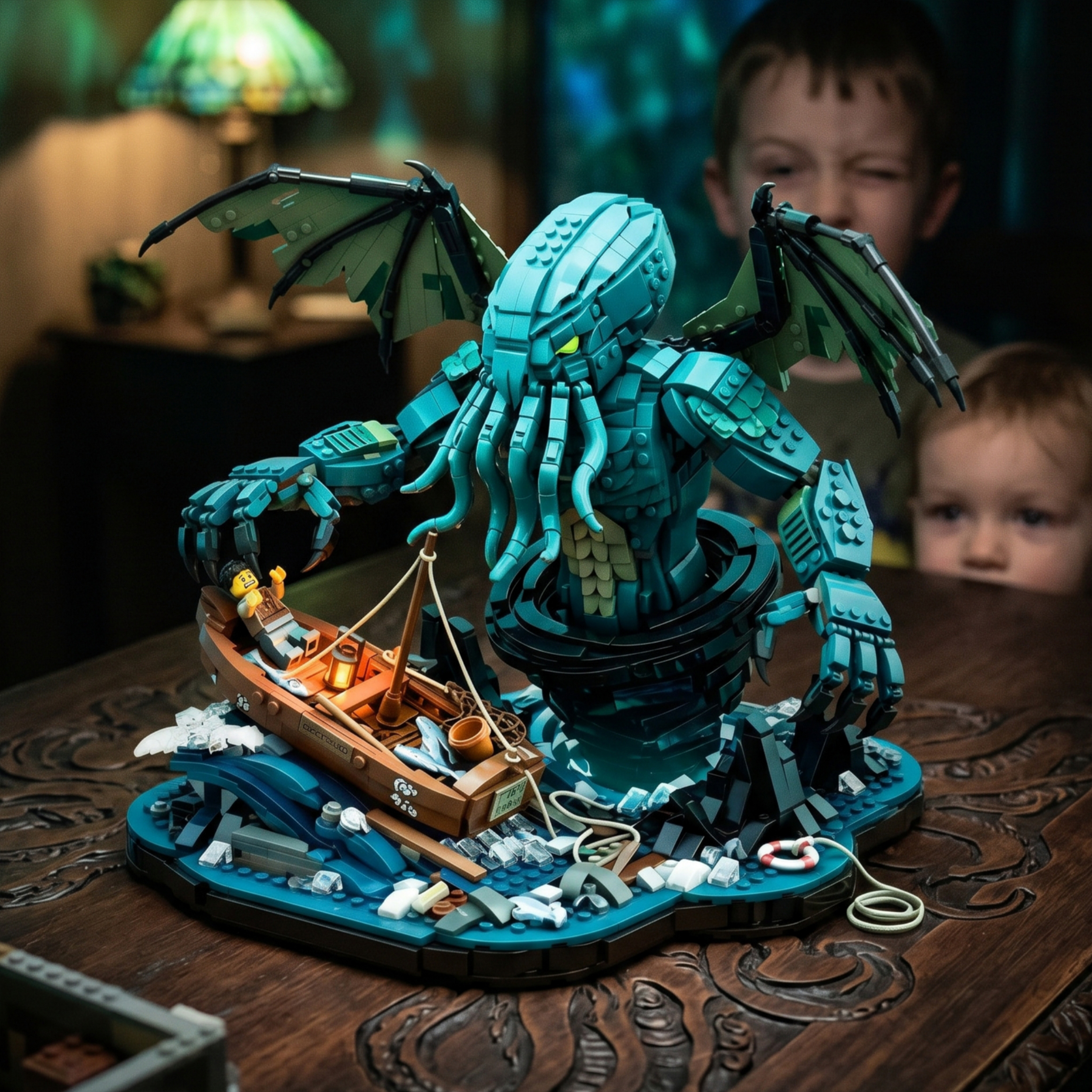 Lovecraftian Sea Monster Diorama Display Set