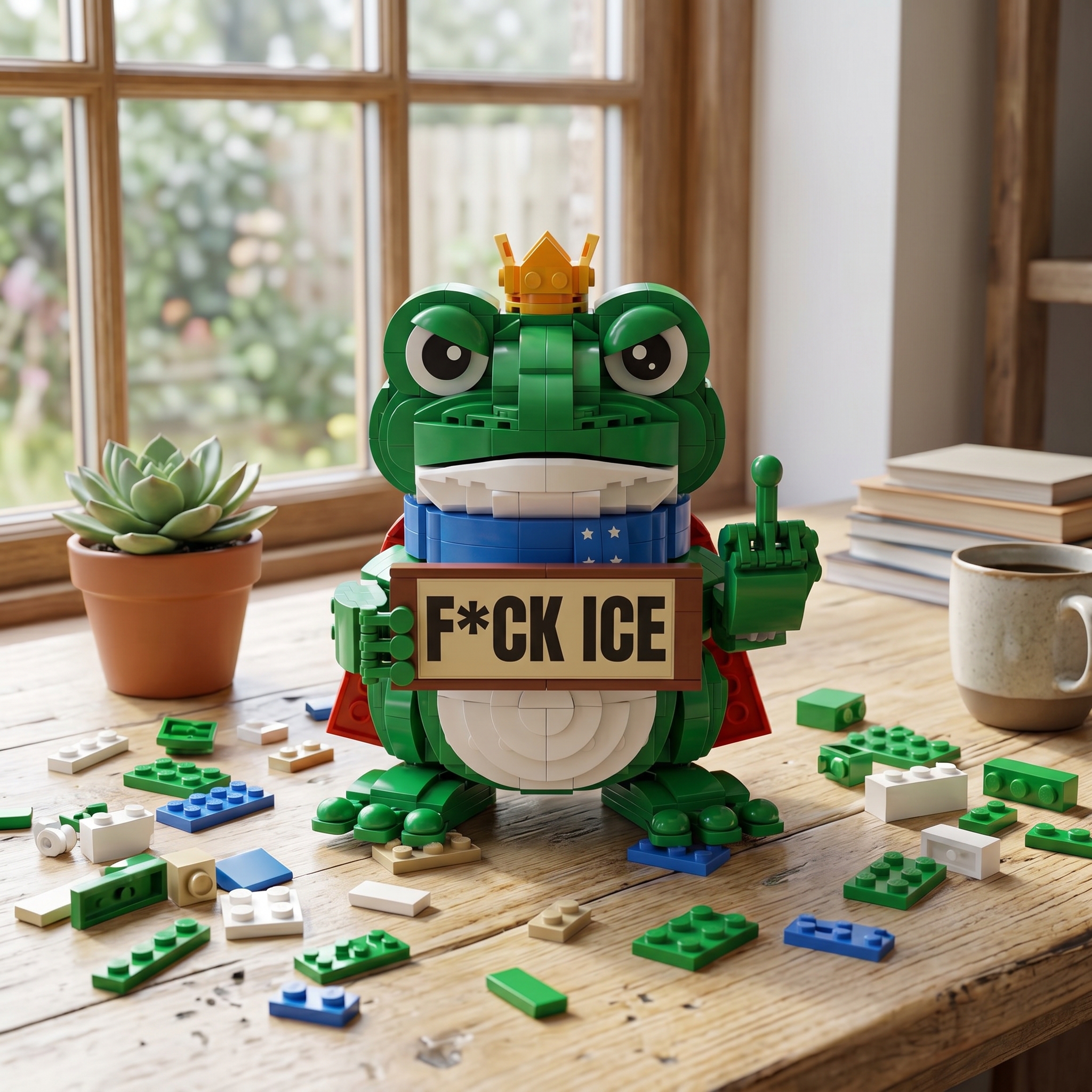 Crowned Rebel Frog Tribute Building Set