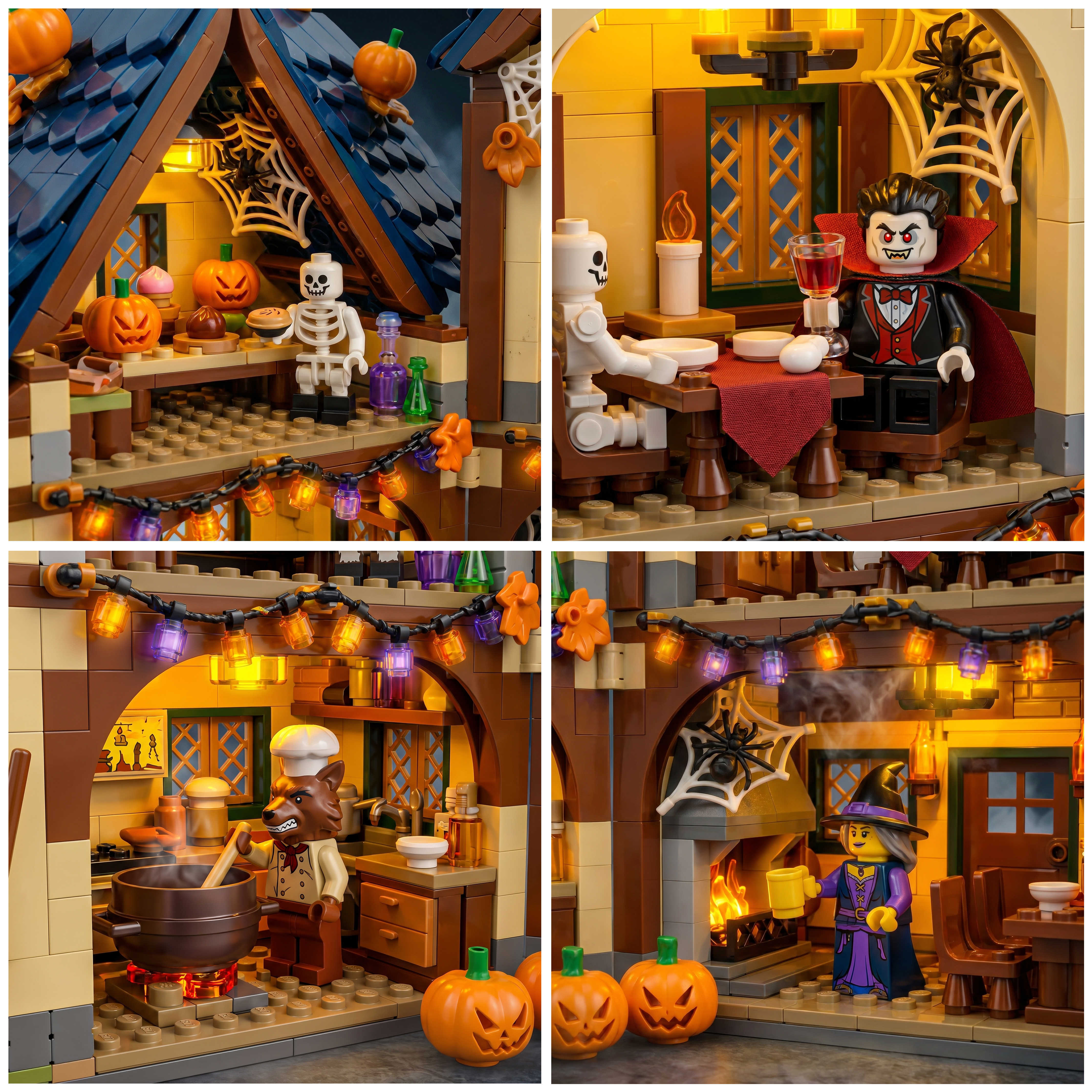 Halloween Gothic Monster Tavern Building Block Set