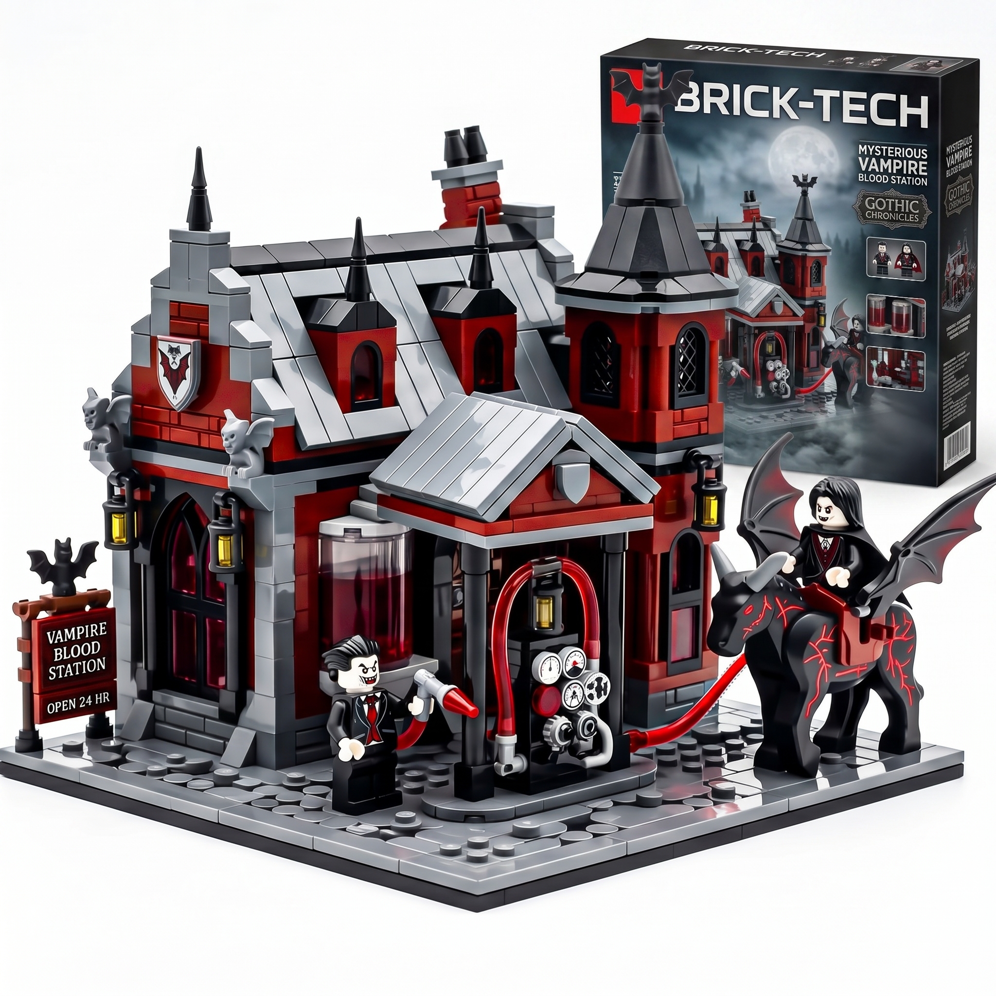 Halloween Vampire Blood Station Gothic Display Building Set