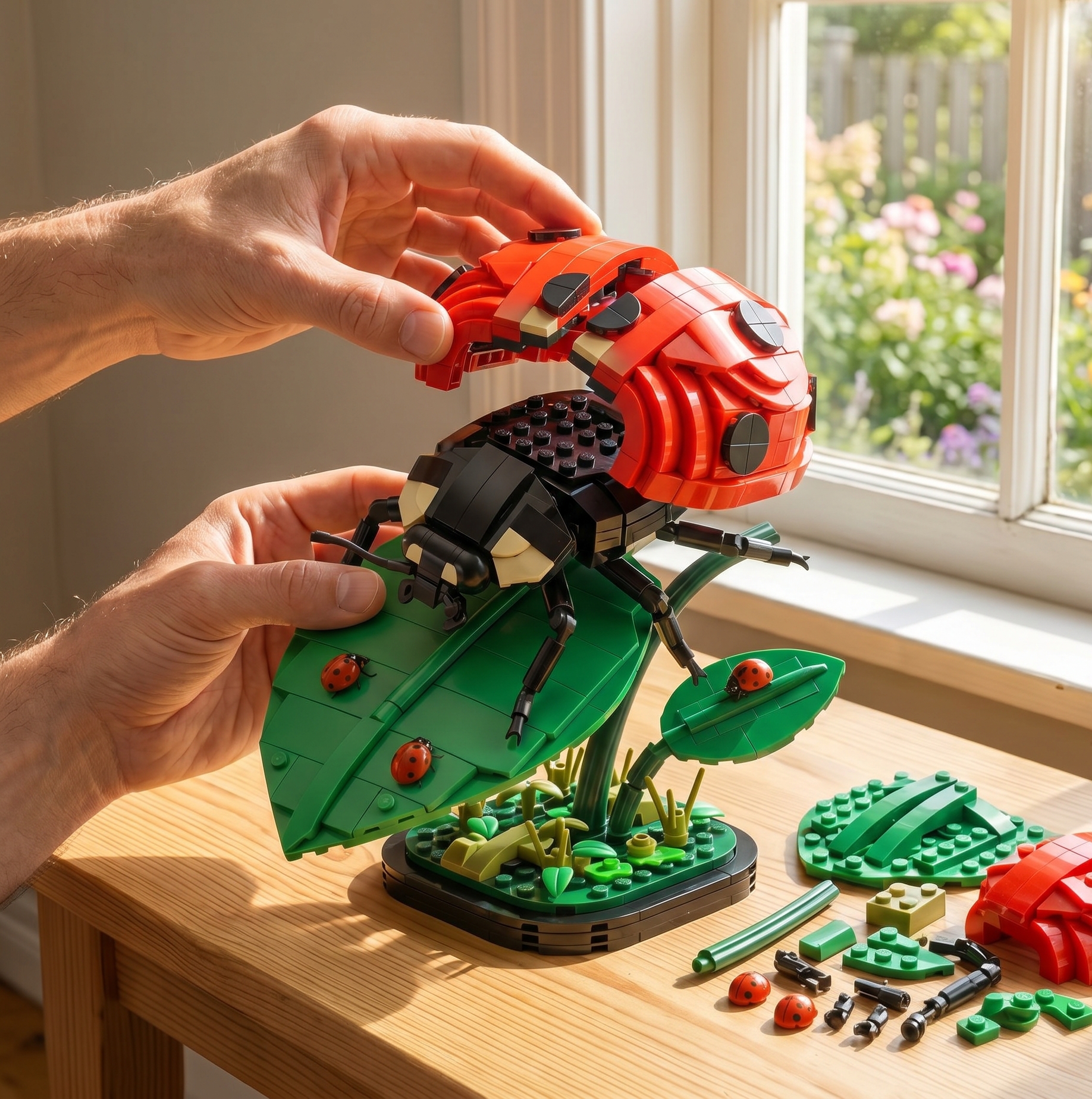 Ladybug Leaf Display Building Set