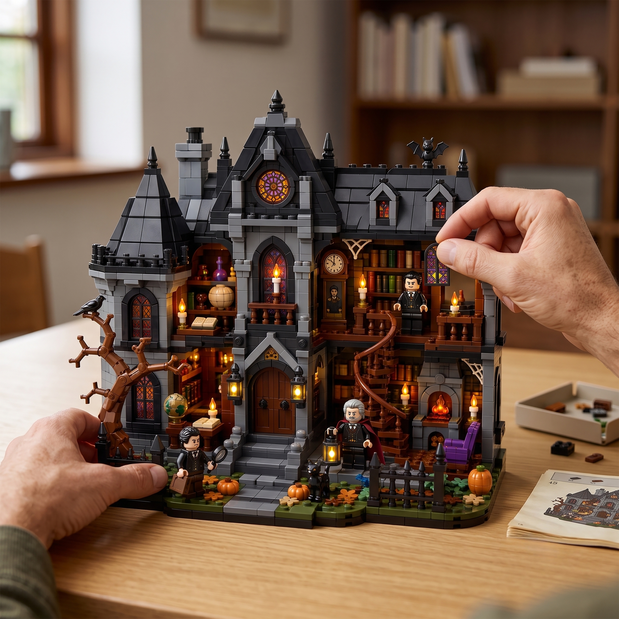 Ravencrest Gothic Manor Library Building Set