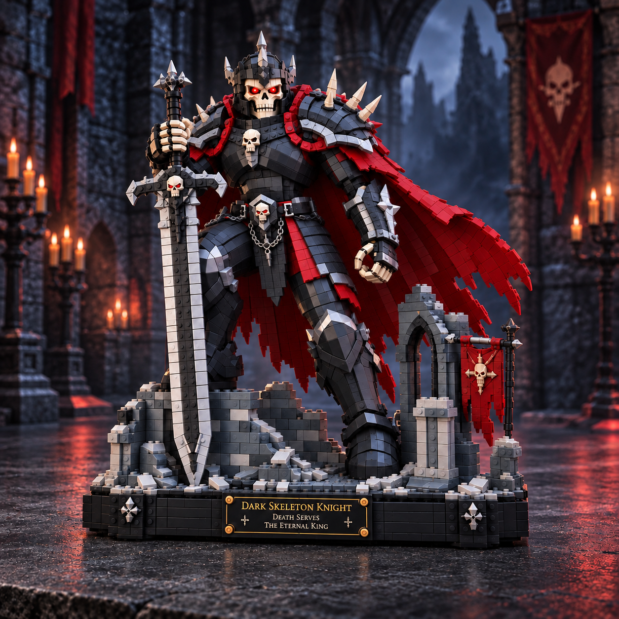Dark Skeleton Knight Eternal King Collector Building Set