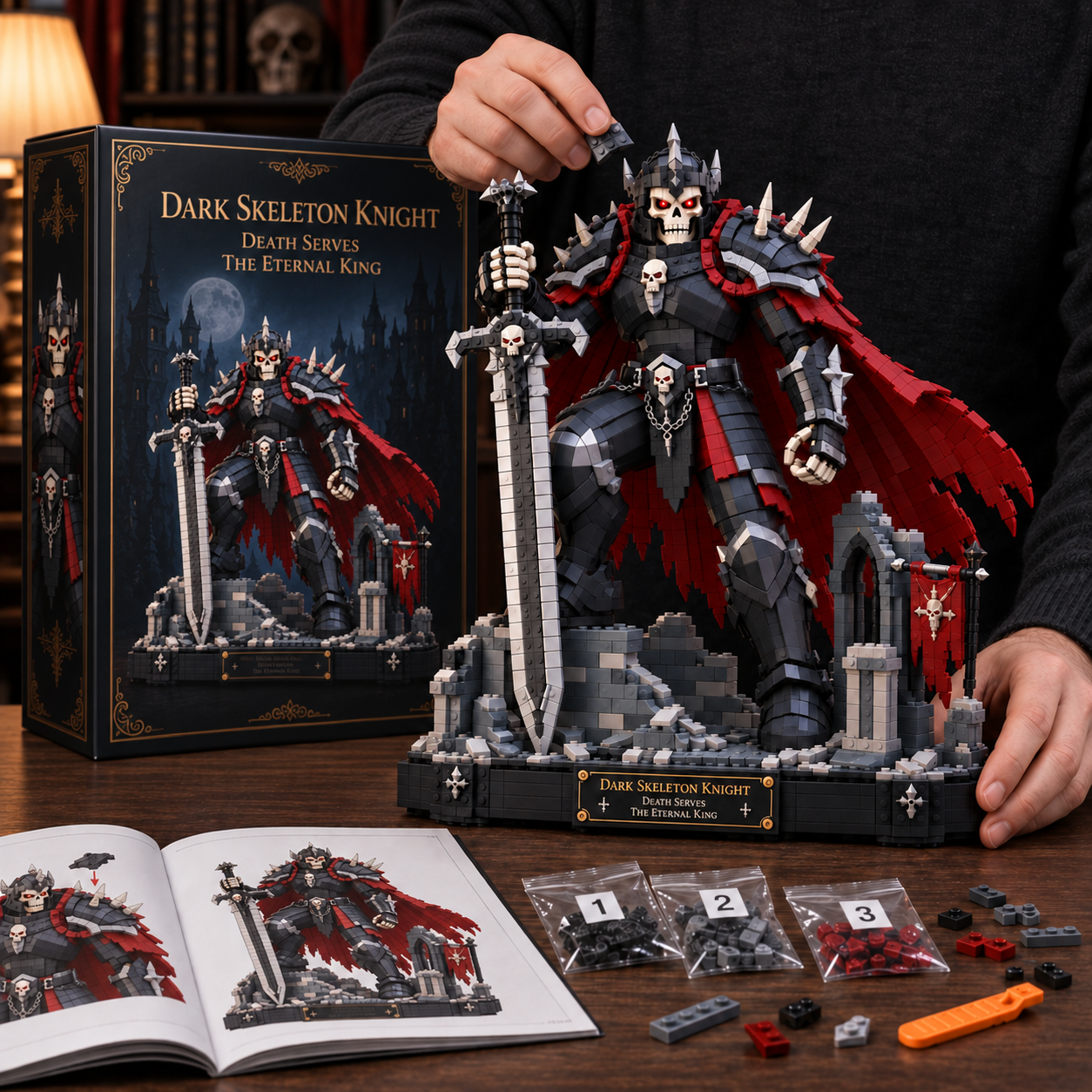 Dark Skeleton Knight Eternal King Collector Building Set