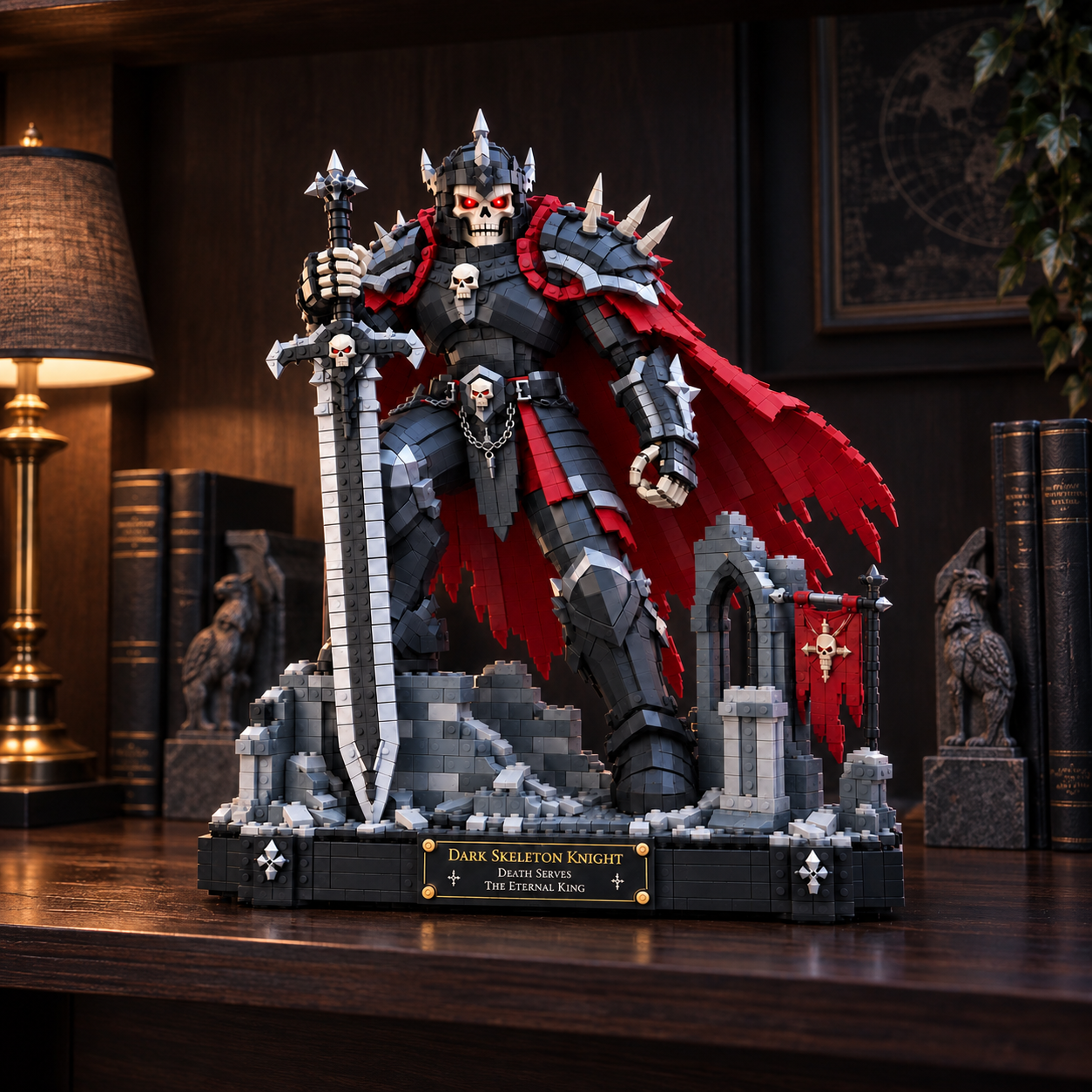 Dark Skeleton Knight Eternal King Collector Building Set