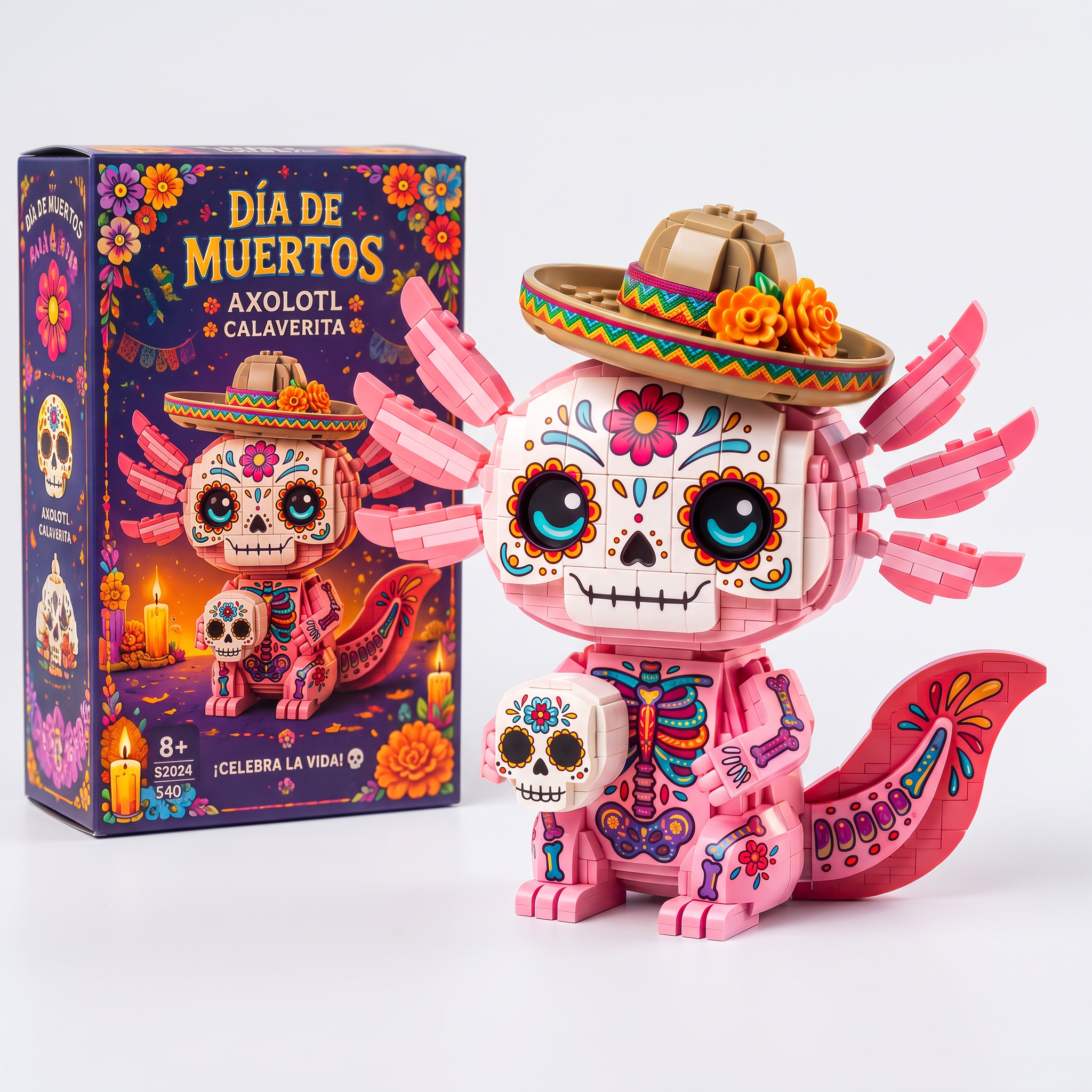 Día de los Muertos Calaverita Axolotl Building Set