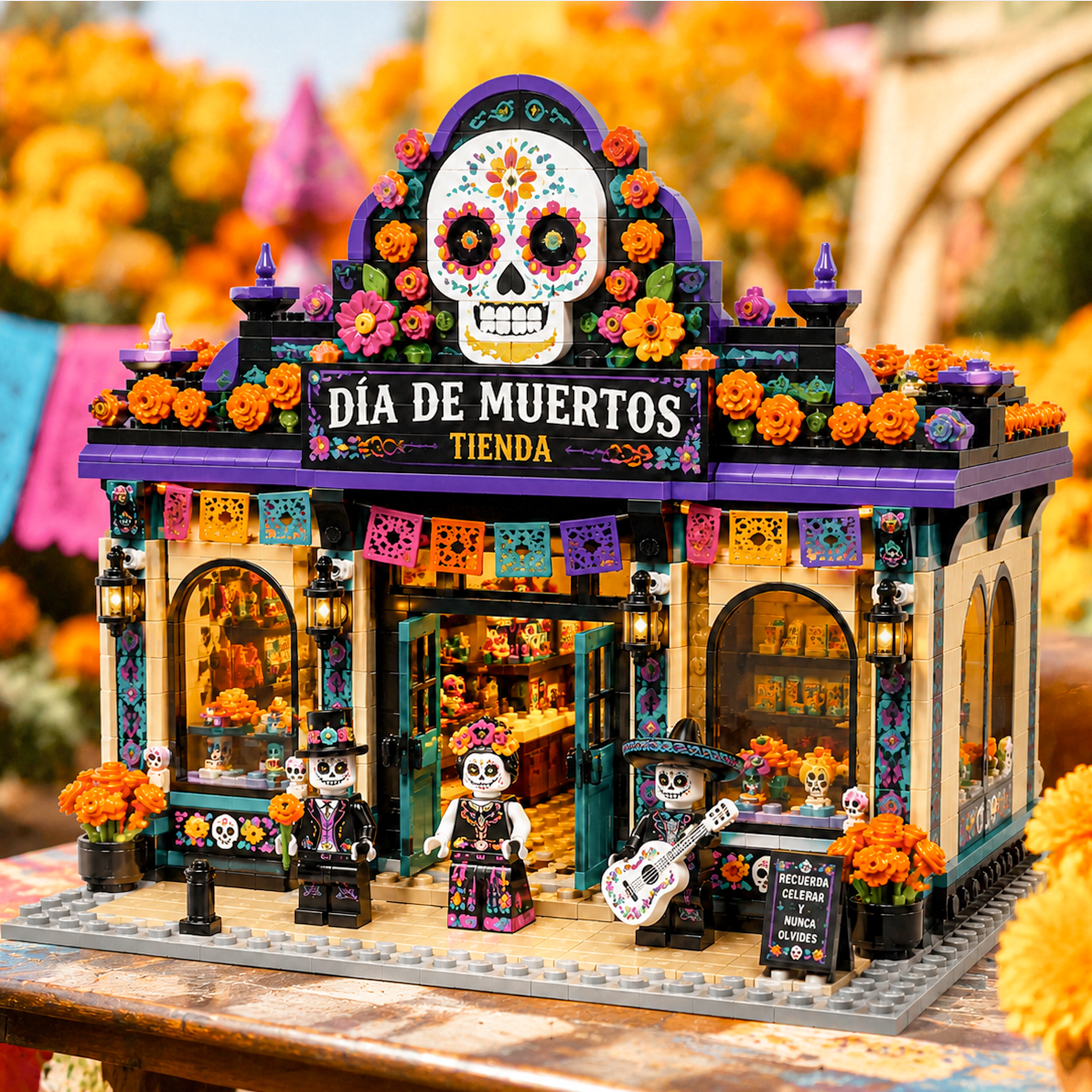 Día de los Muertos Calavera Tienda Building Set