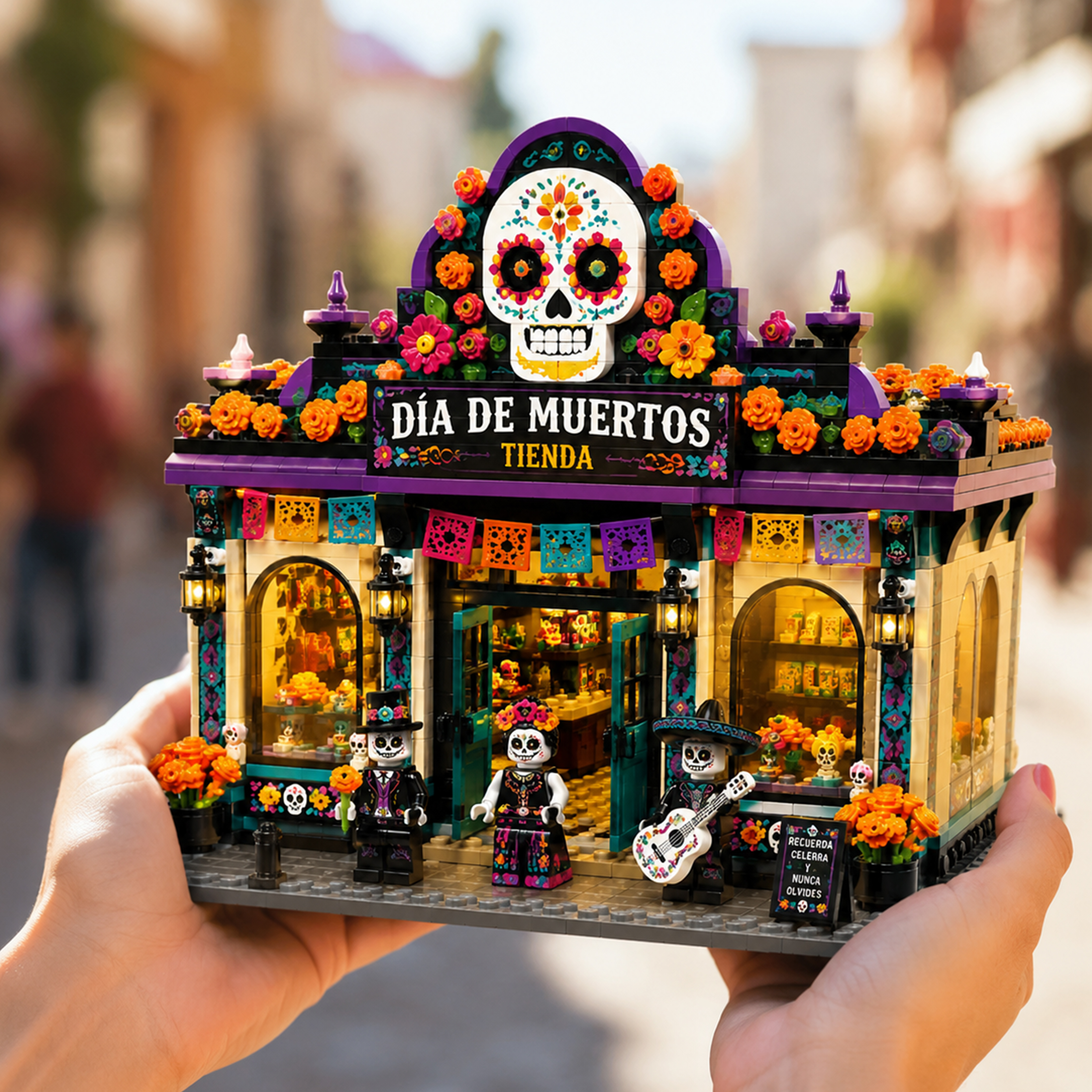 Día de los Muertos Calavera Tienda Building Set