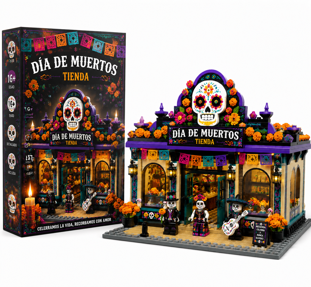 Día de los Muertos Calavera Tienda Building Set