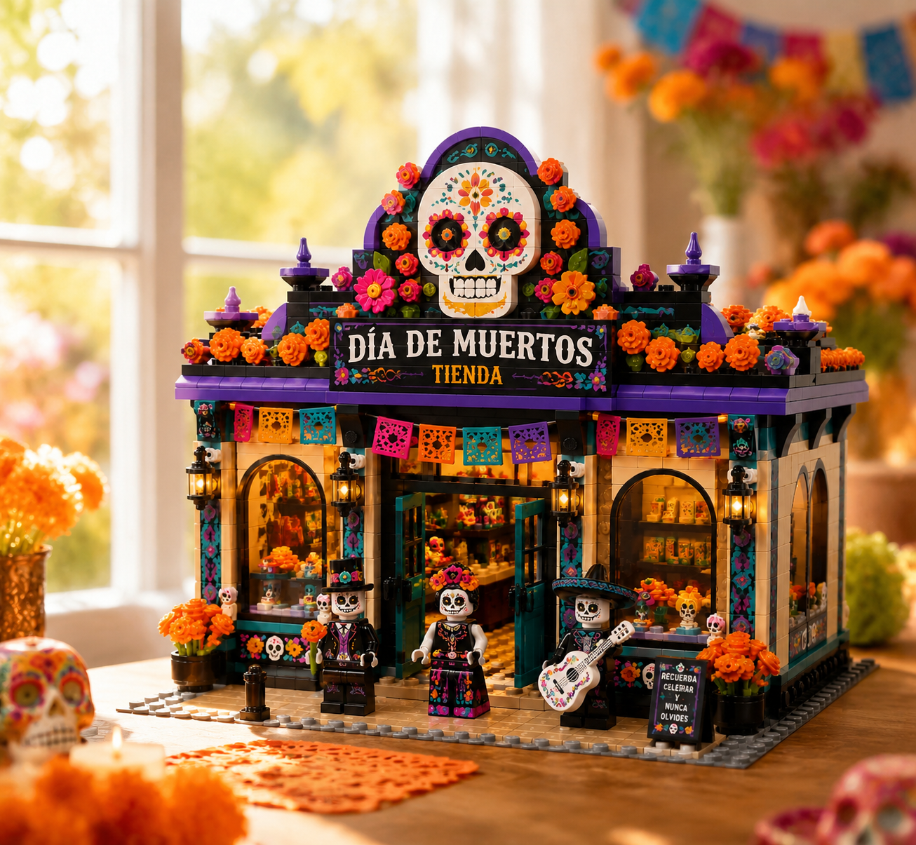 Día de los Muertos Calavera Tienda Building Set