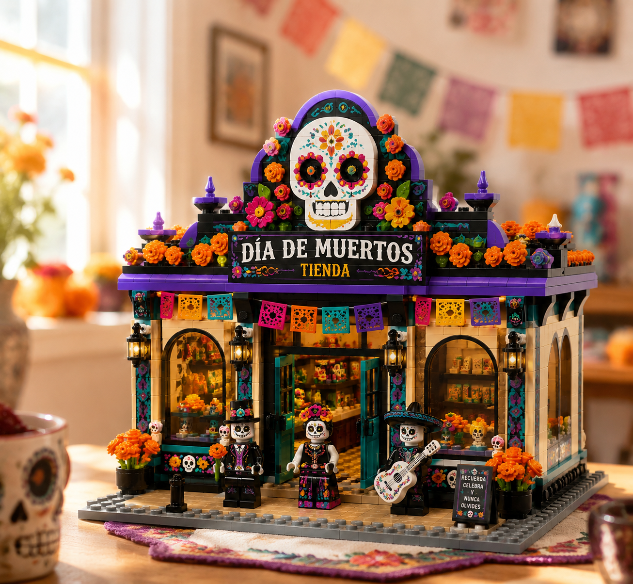 Día de los Muertos Calavera Tienda Building Set