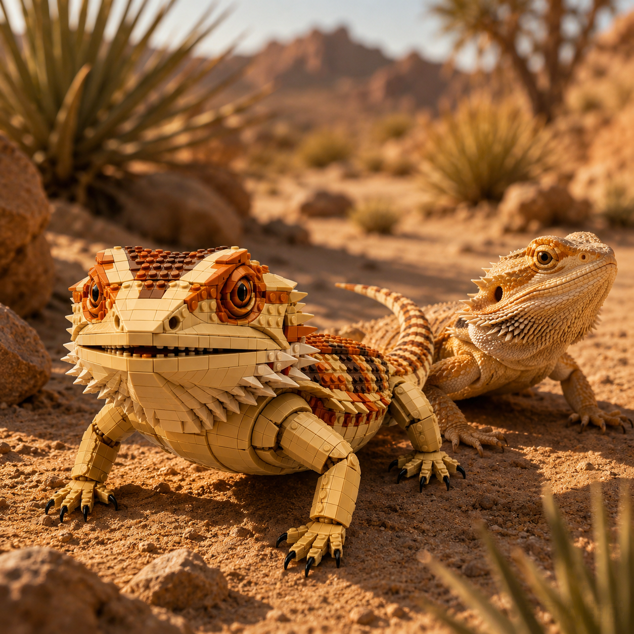 Desert King Bearded Dragon Building Brick Set
