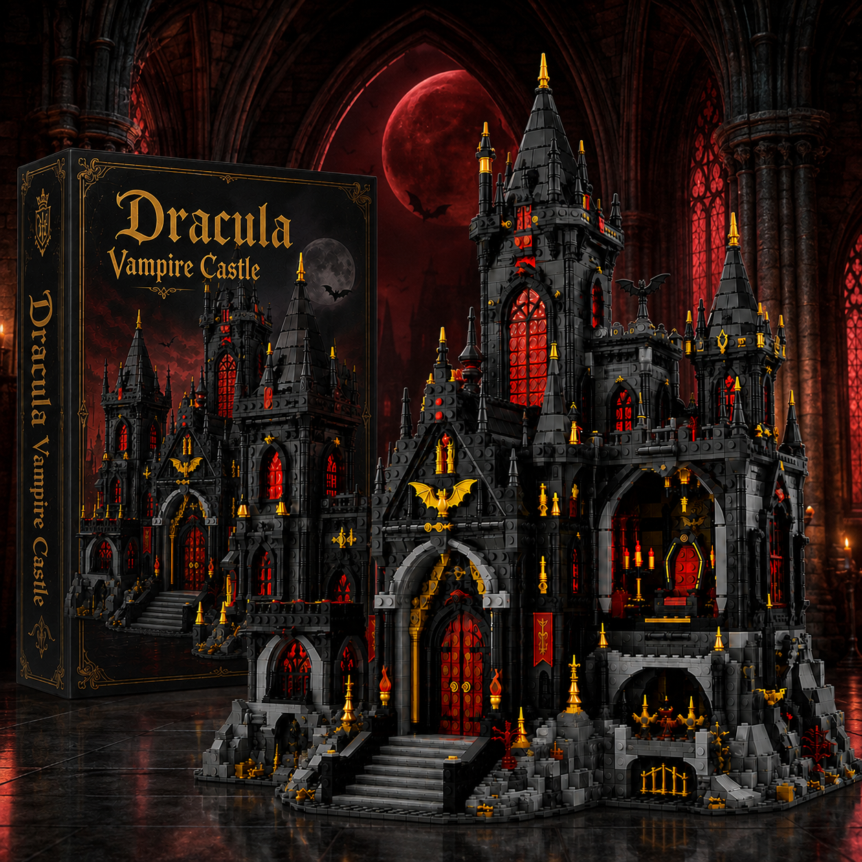 Dracula Vampire Castle Gothic Architecture Collector Building Set
