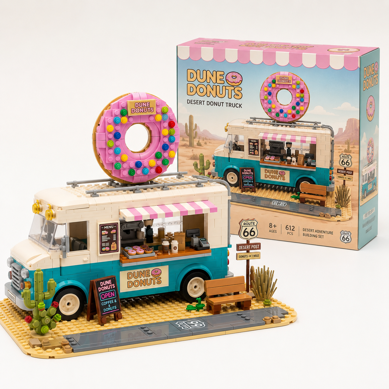 Dune Donuts Route 66 Food Truck Building Set