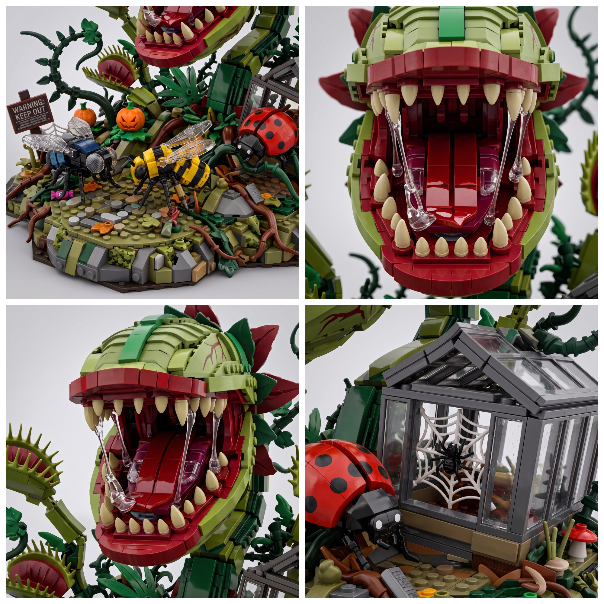 Monster Venus Flytrap Halloween Diorama Building Set