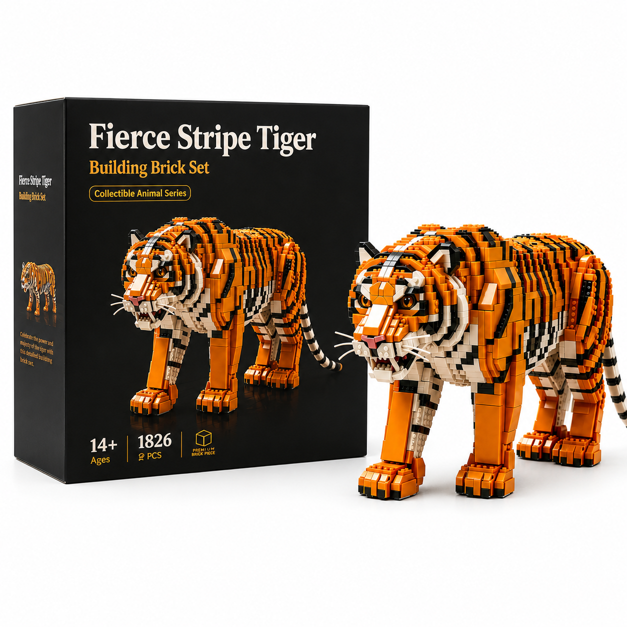 Fierce Stripe Tiger Building Brick Set